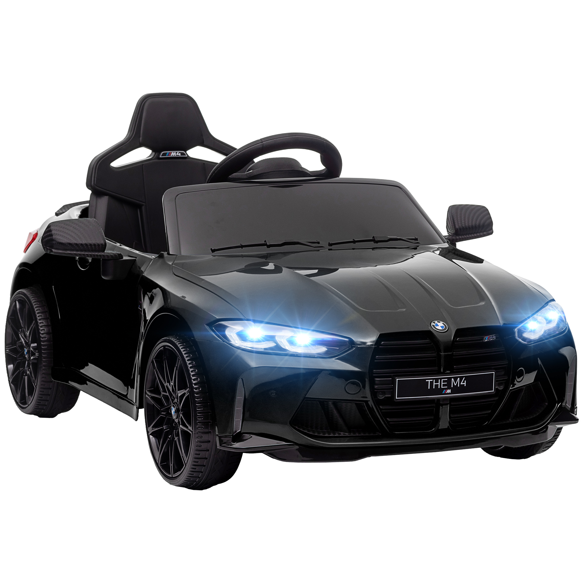 Kinsey 12V BMW M4 Kids Car with Remote Control and Suspension - Black - Life Essentials