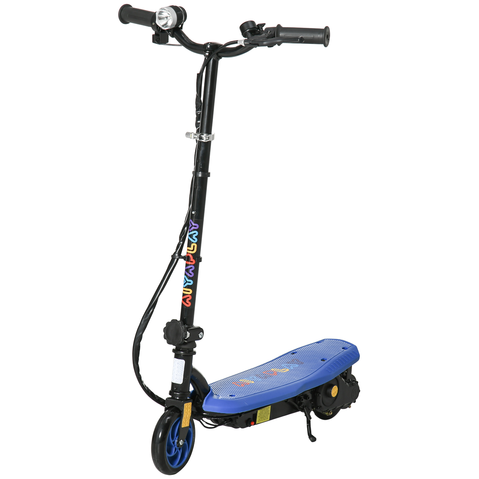 Foldable Electric Scooter, with LED Headlight, for Ages 7-14 Years - Blue - Life Essentials
