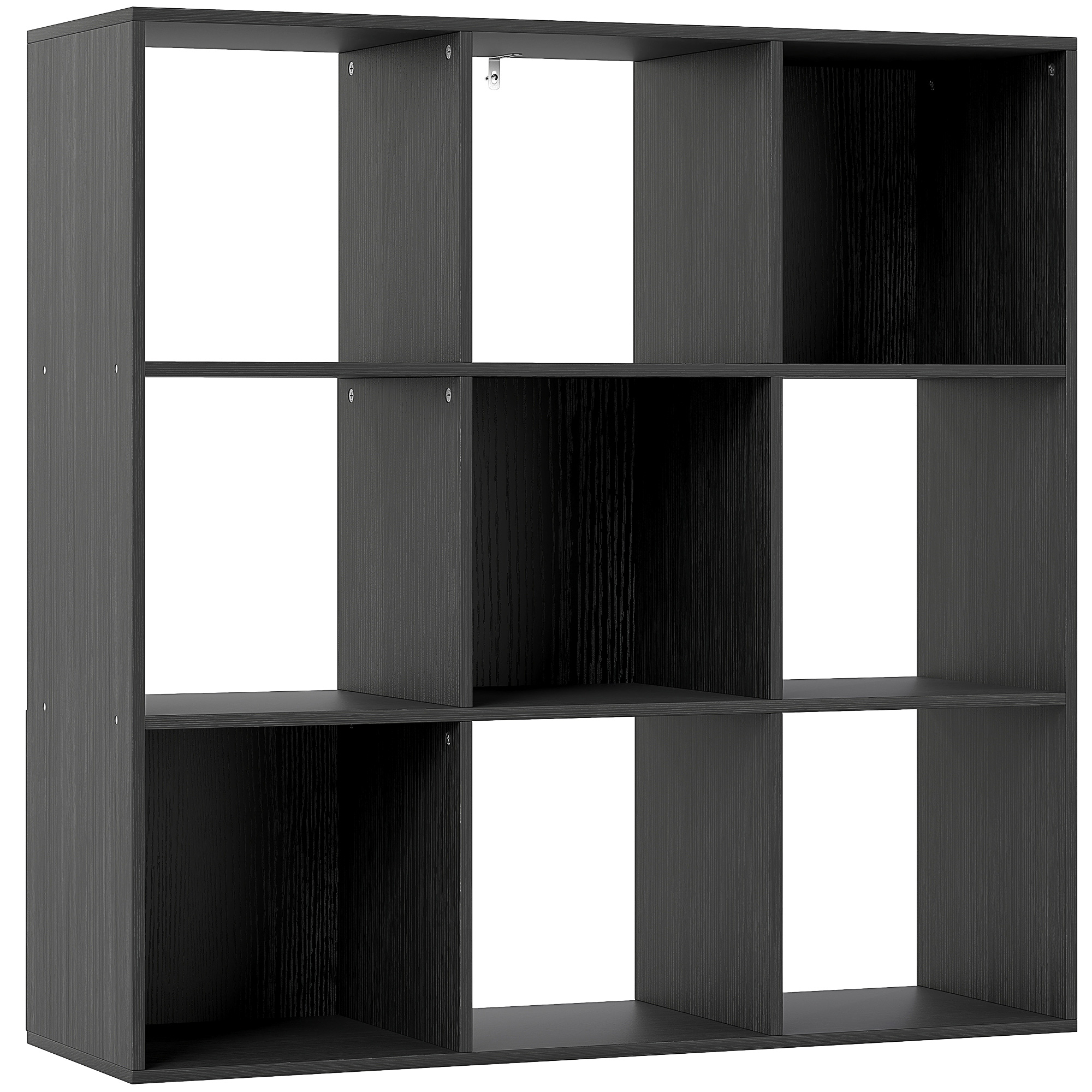 HERON Nine Cube Storage Shelf - Black - Life Essentials