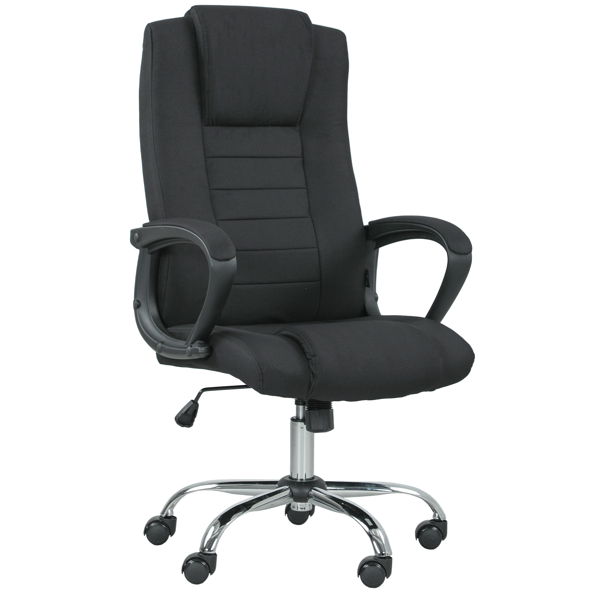 VONSETTA Linen Look Swivel Office Chair - Black - Life Essentials