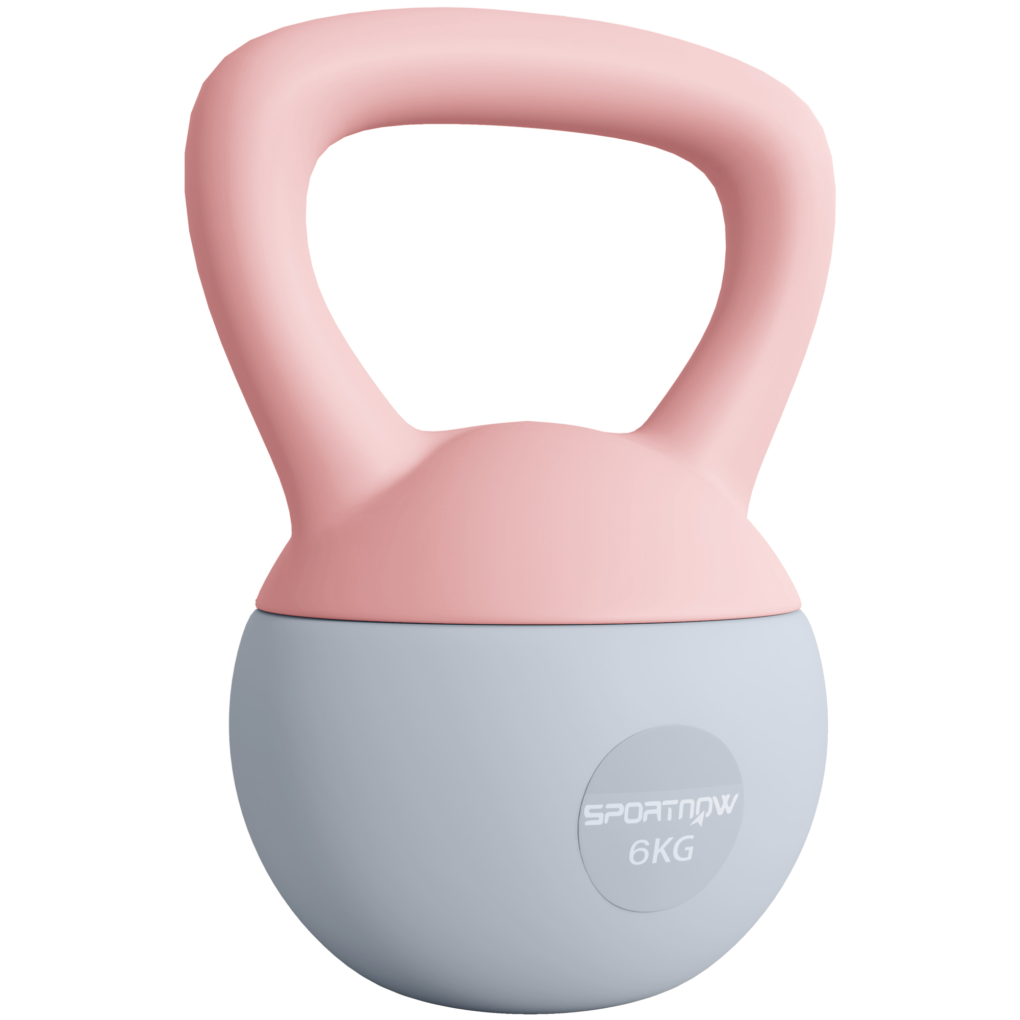 SPORTEDGE 6KG Soft Kettlebell with Non Slip Handle for Home Gym - Pink Grey - Life Essentials