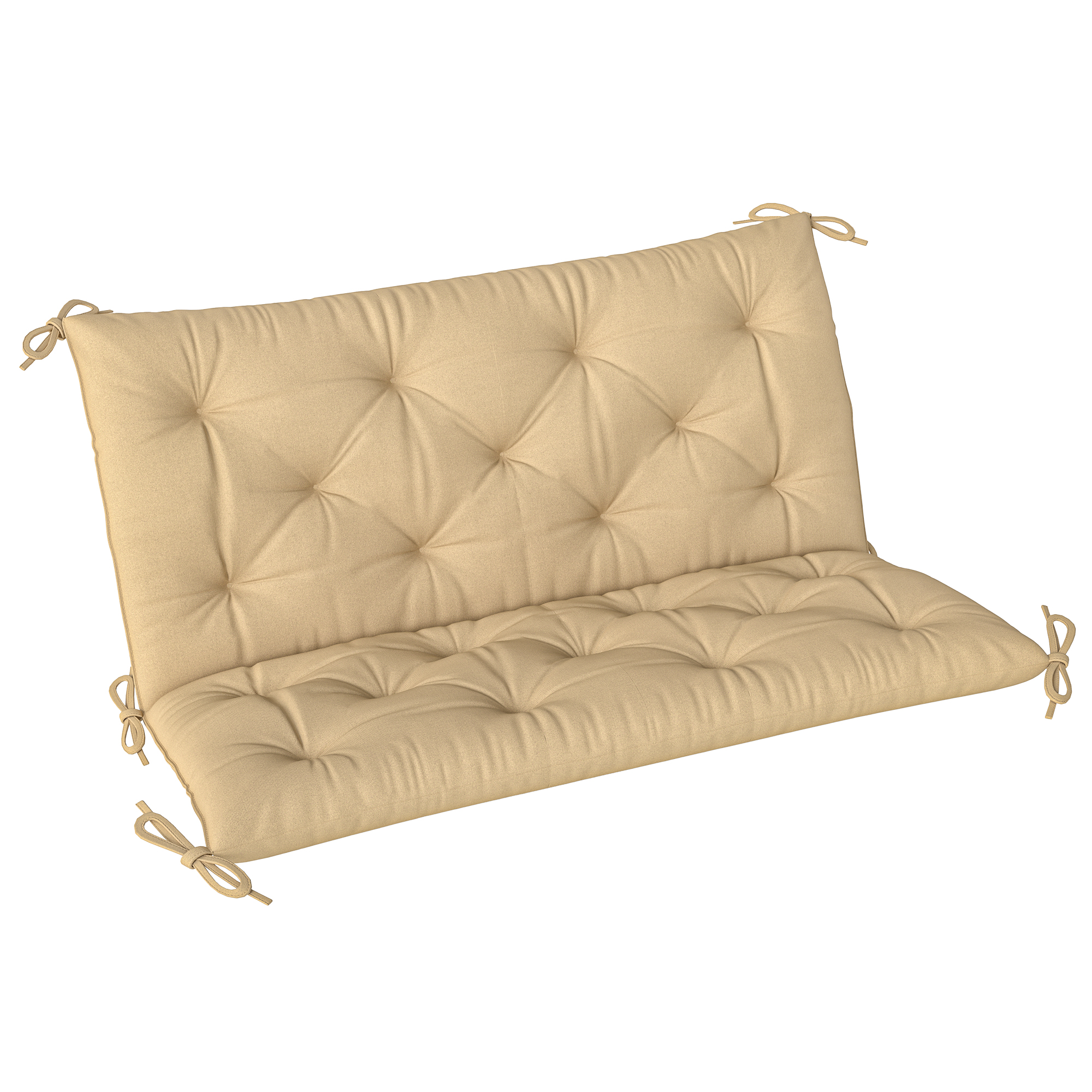 QUORWIN Polyester 2 Seater Outdoor Bench Cushion - Beige - Life Essentials
