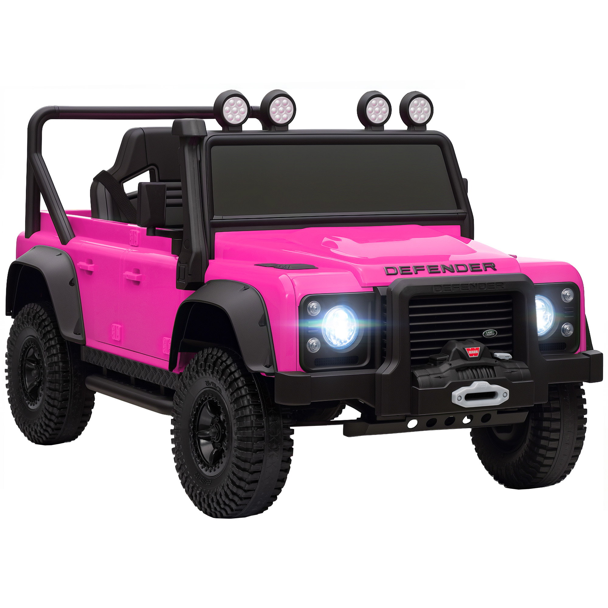 AIVAGO Kids Ride On Car Remote Control Music Horn 4 Spring Suspension - Pink - Life Essentials
