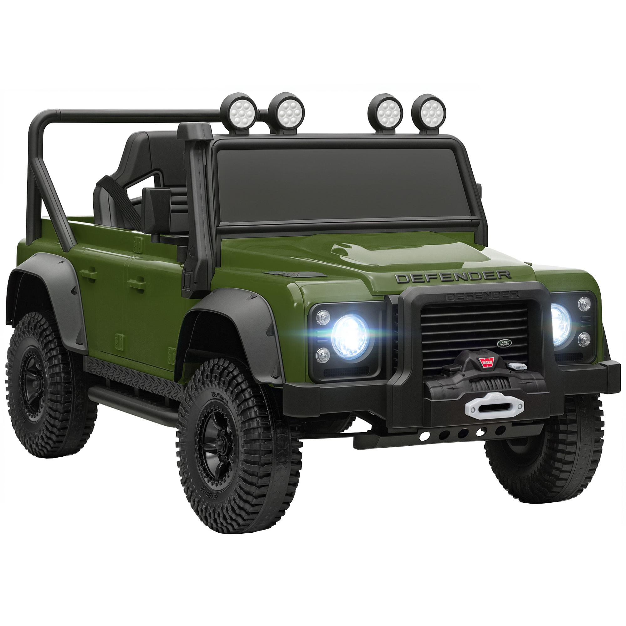 AIVAGO Kids Ride On Car Remote Control Music Horn 4 Spring Suspension - Green - Life Essentials