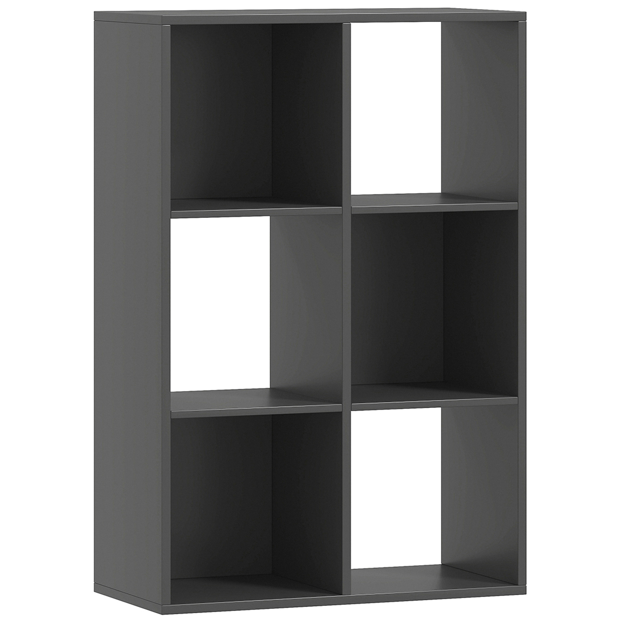 HERON 6 Cube Bookshelf - Black - Life Essentials