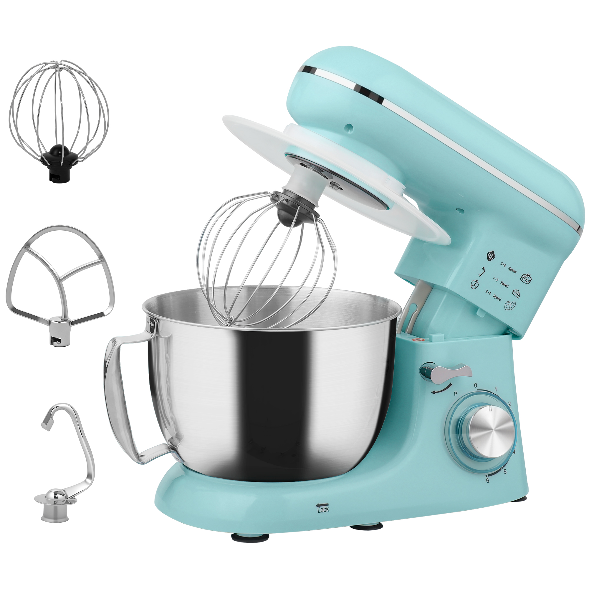 HERON 1300W Kitchen Stand Mixer with Accessories - Blue - Life Essentials