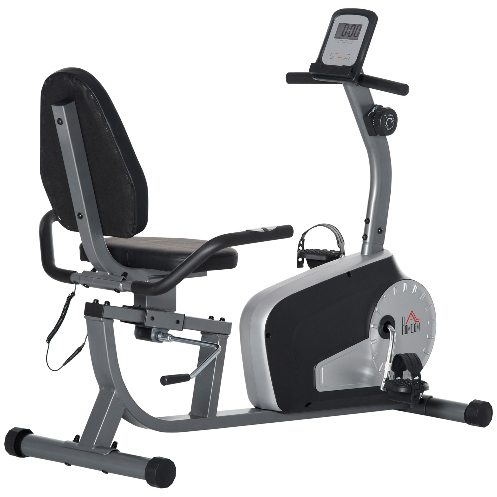HERON Exercise Bike with LCD Display, 8-Level Magnetic Resistance, Adjustable Seat - Black - Life Essentials