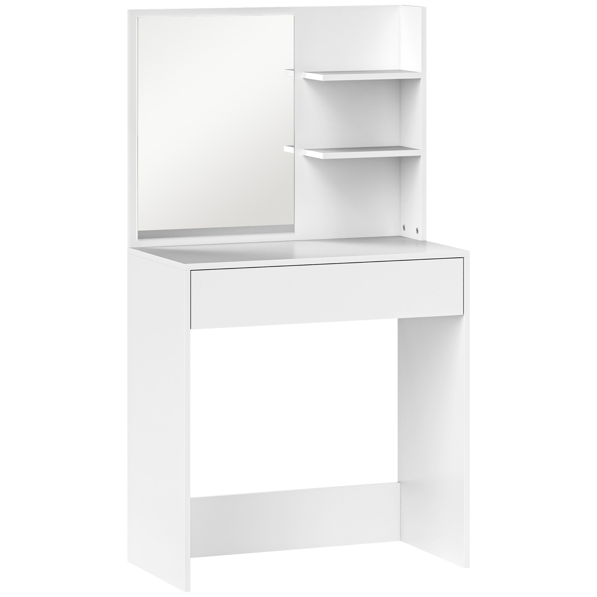 FERIN Dressing Table with Mirror and Storage - White - Life Essentials