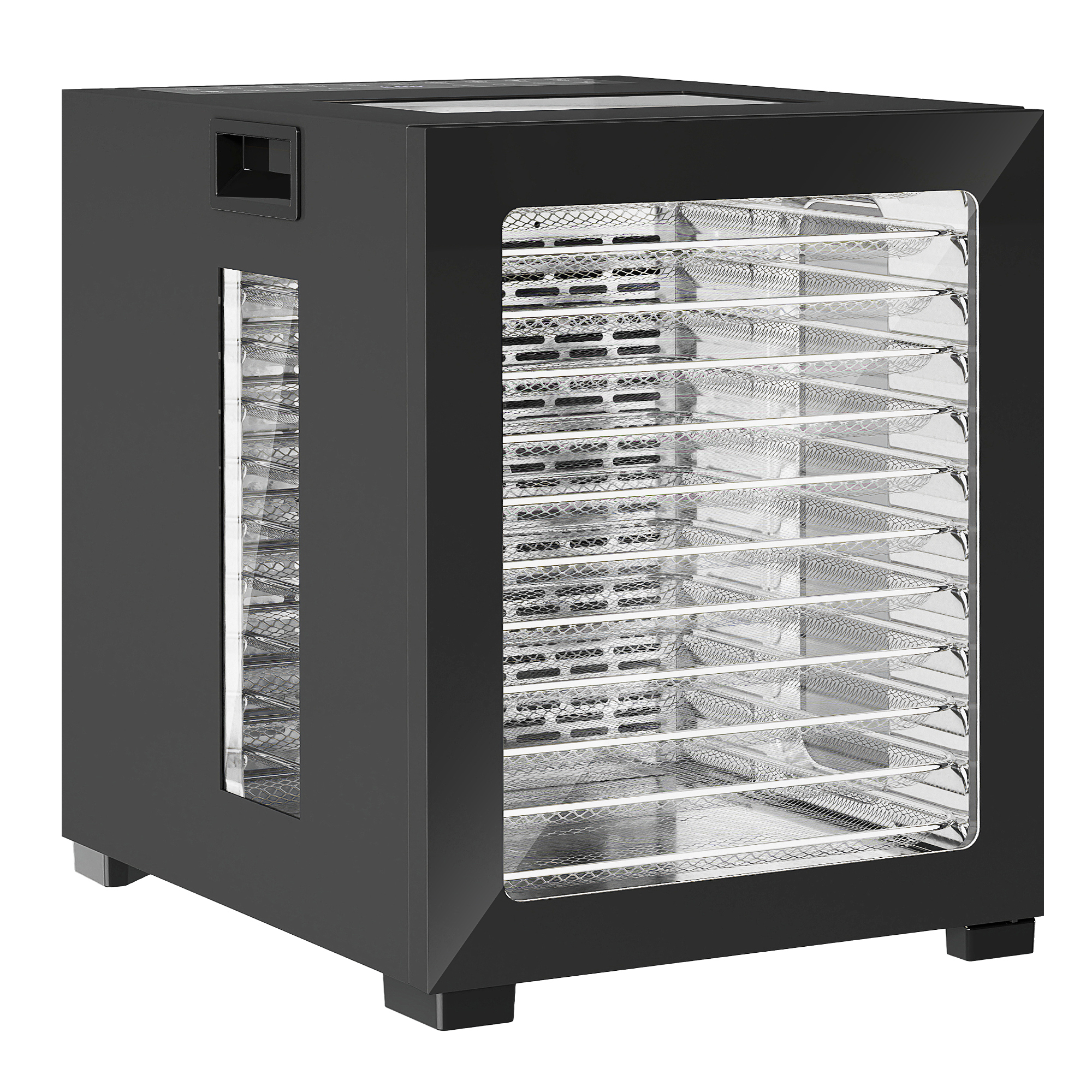 HERON 12 Tray 40 70°C Food Dehydrator - Black - Life Essentials