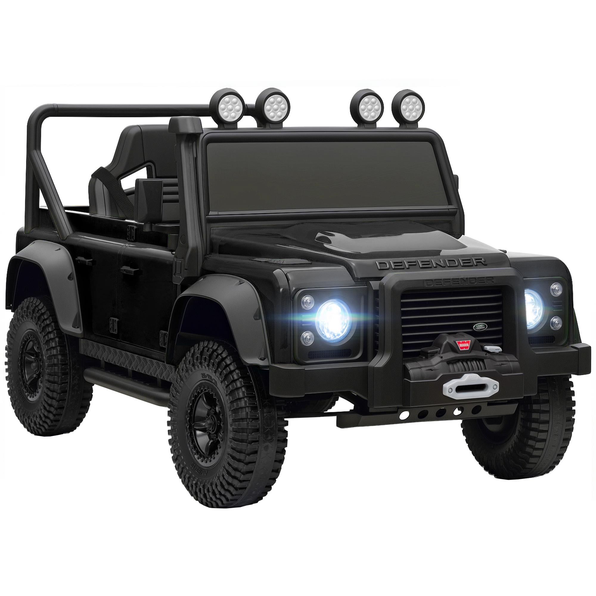 AIVAGO Kids Ride On Car Remote Control Music Horn 4 Spring Suspension - Black - Life Essentials