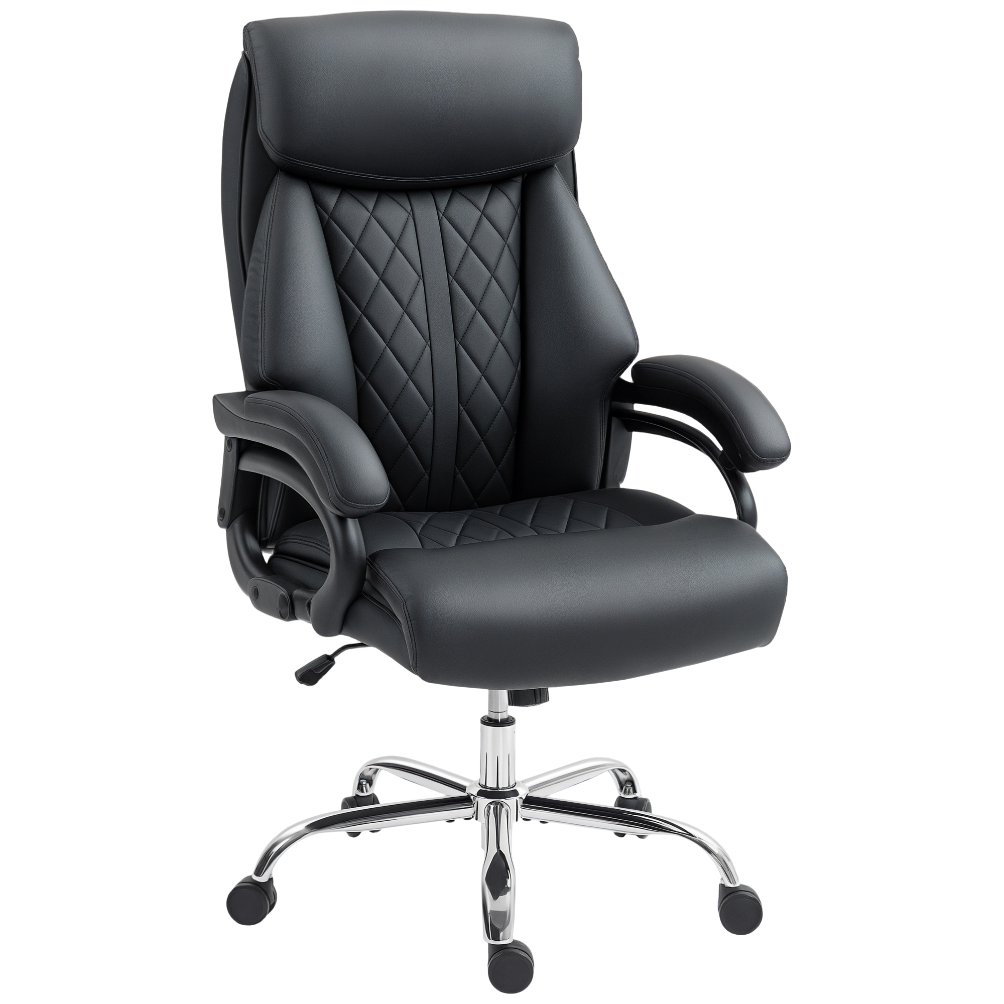 HERON Executive Office Chair Spring Padding - Black - Life Essentials