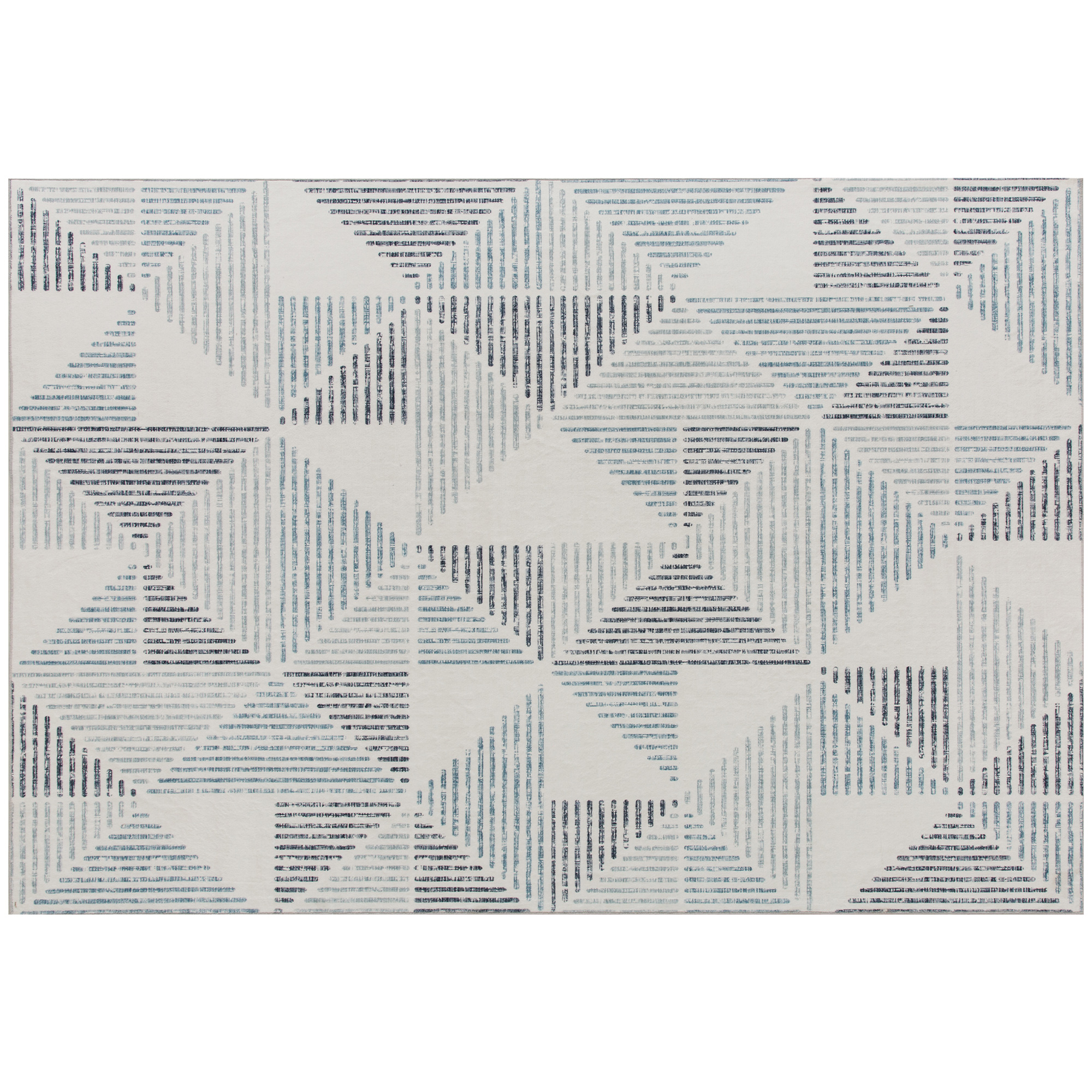 HERON Modern Geometric Pattern Area Rug, Non-Slip Washable Soft Carpet 170 x 120 cm - Multi-Coloured - Life Essentials
