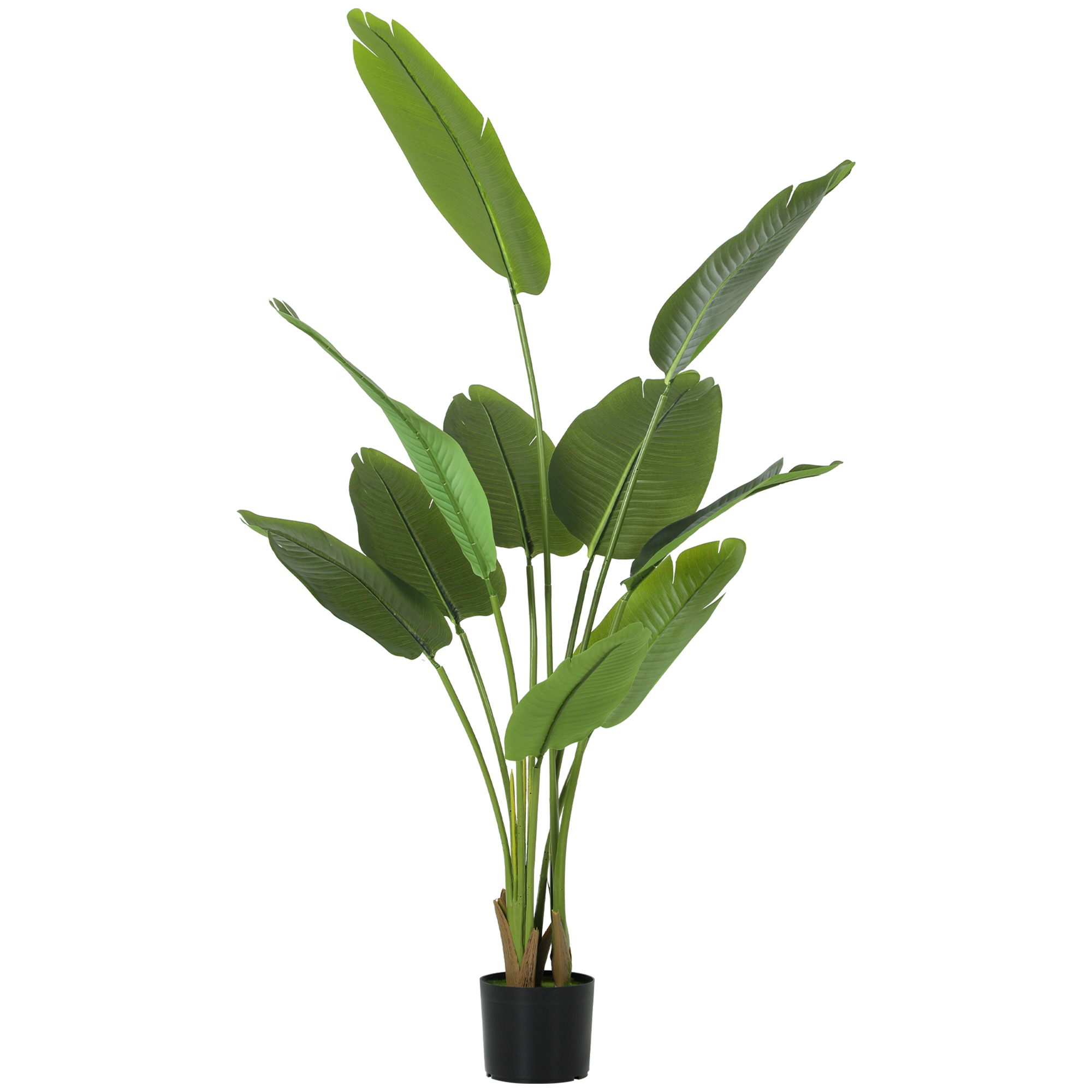 HERON 160cm Tall Artificial Bird Paradise Plant Faux Banana Leaf Tree - Green - Life Essentials