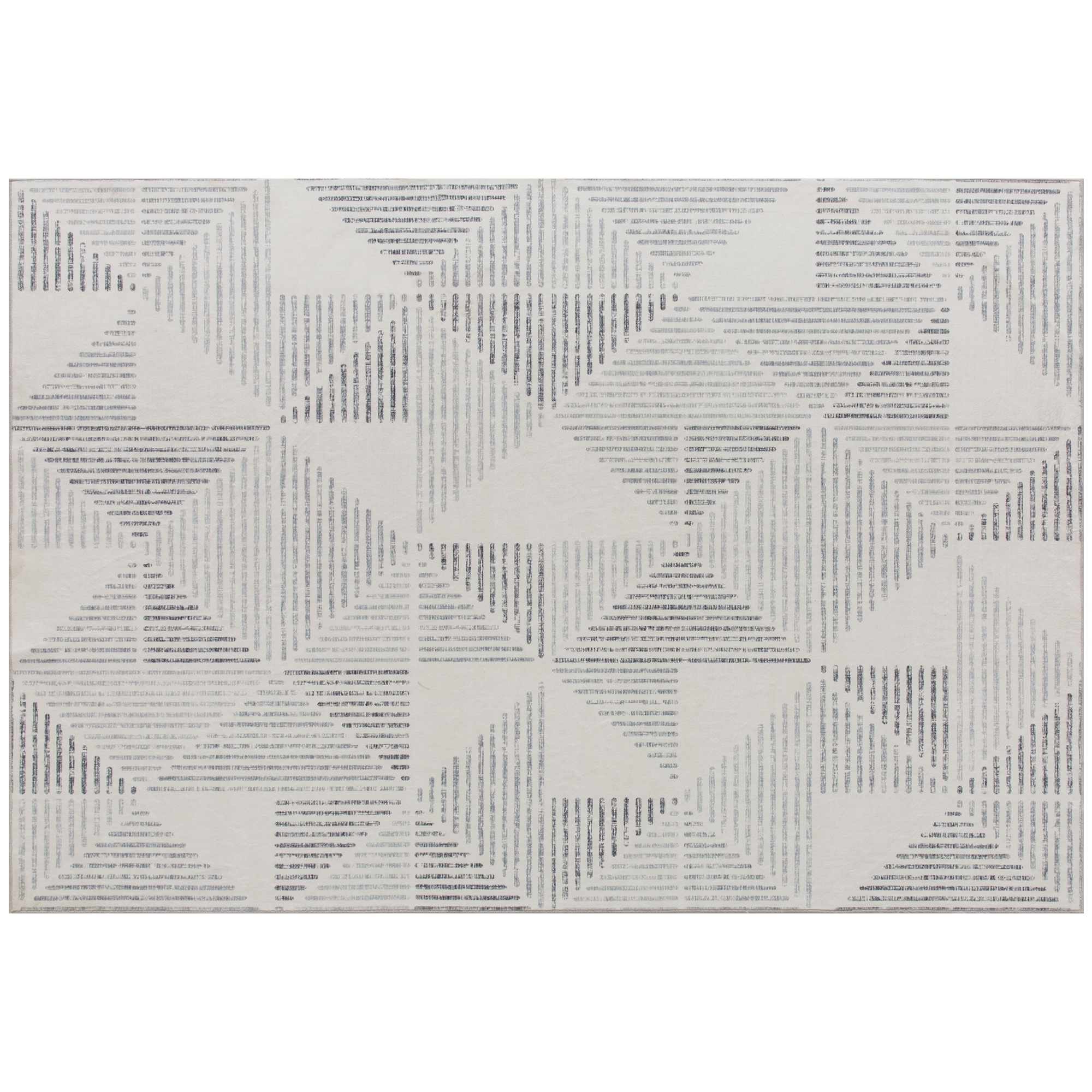 HERON Modern Geometric Pattern Area Rug, Non-Slip Washable Soft Carpet 170 x 120 cm - Grey - Life Essentials