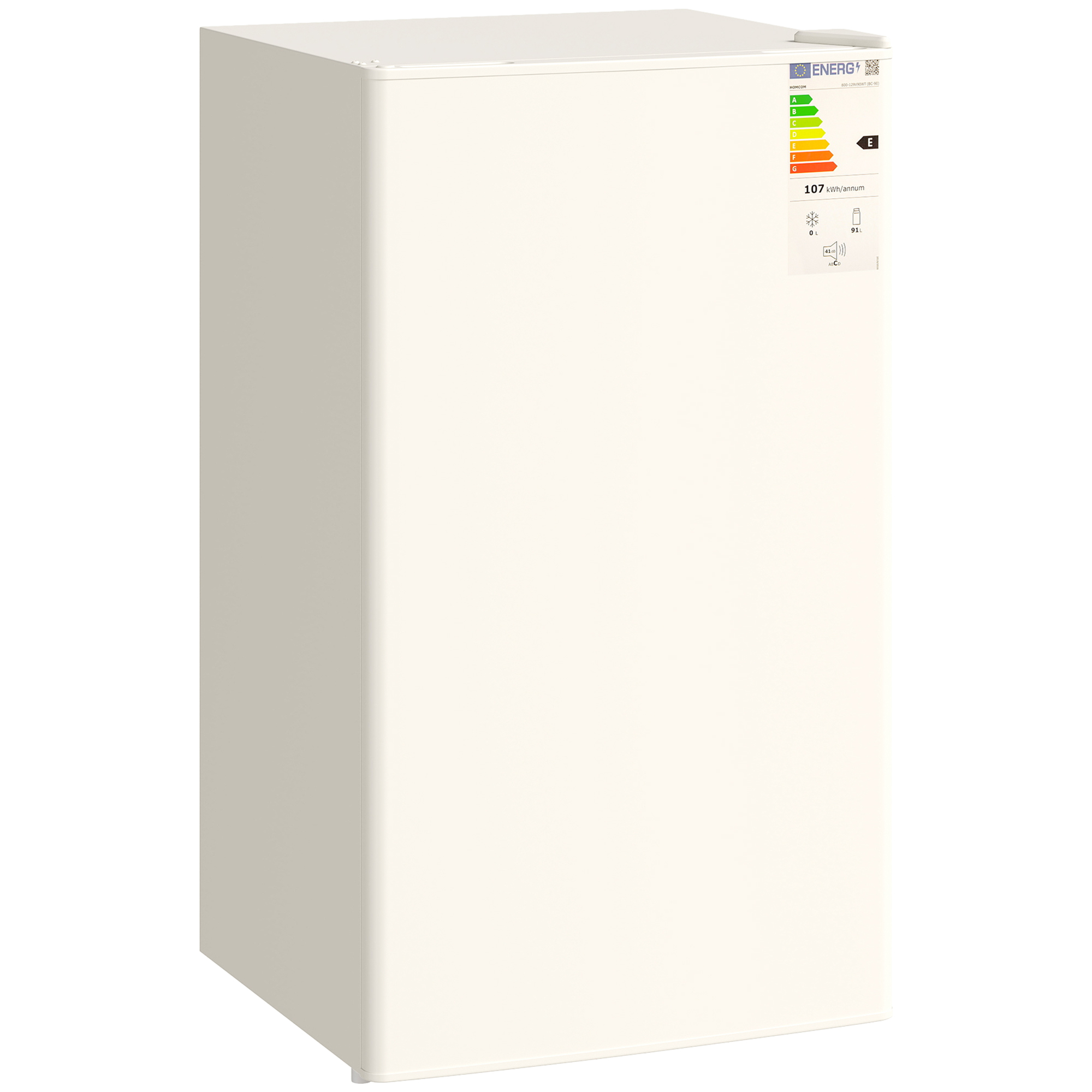 HERON 91 Litre Freestanding Under Counter Fridge Freezer Adjustable Thermostat - Beige - Life Essentials
