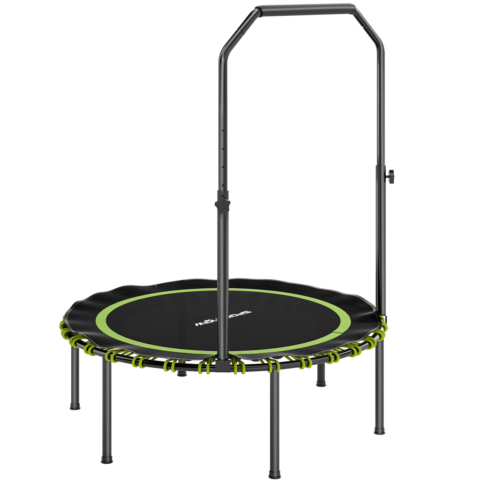 TALMOR Fitness Trampoline Steel Foldable Rebounder with Handle - Green - Life Essentials