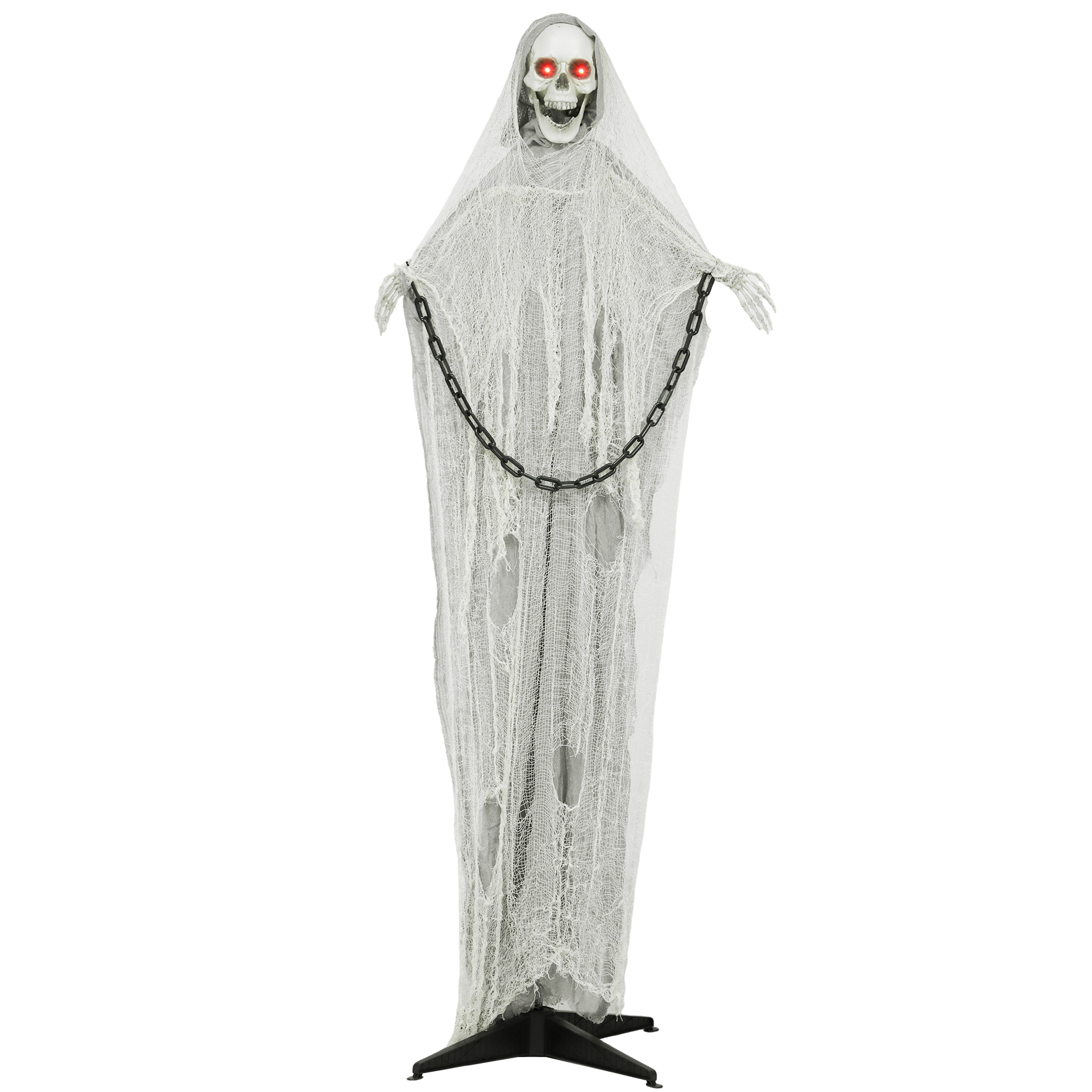 Grim Reaper Decoration Steel Animated Halloween Prop - Grey - Life Essentials