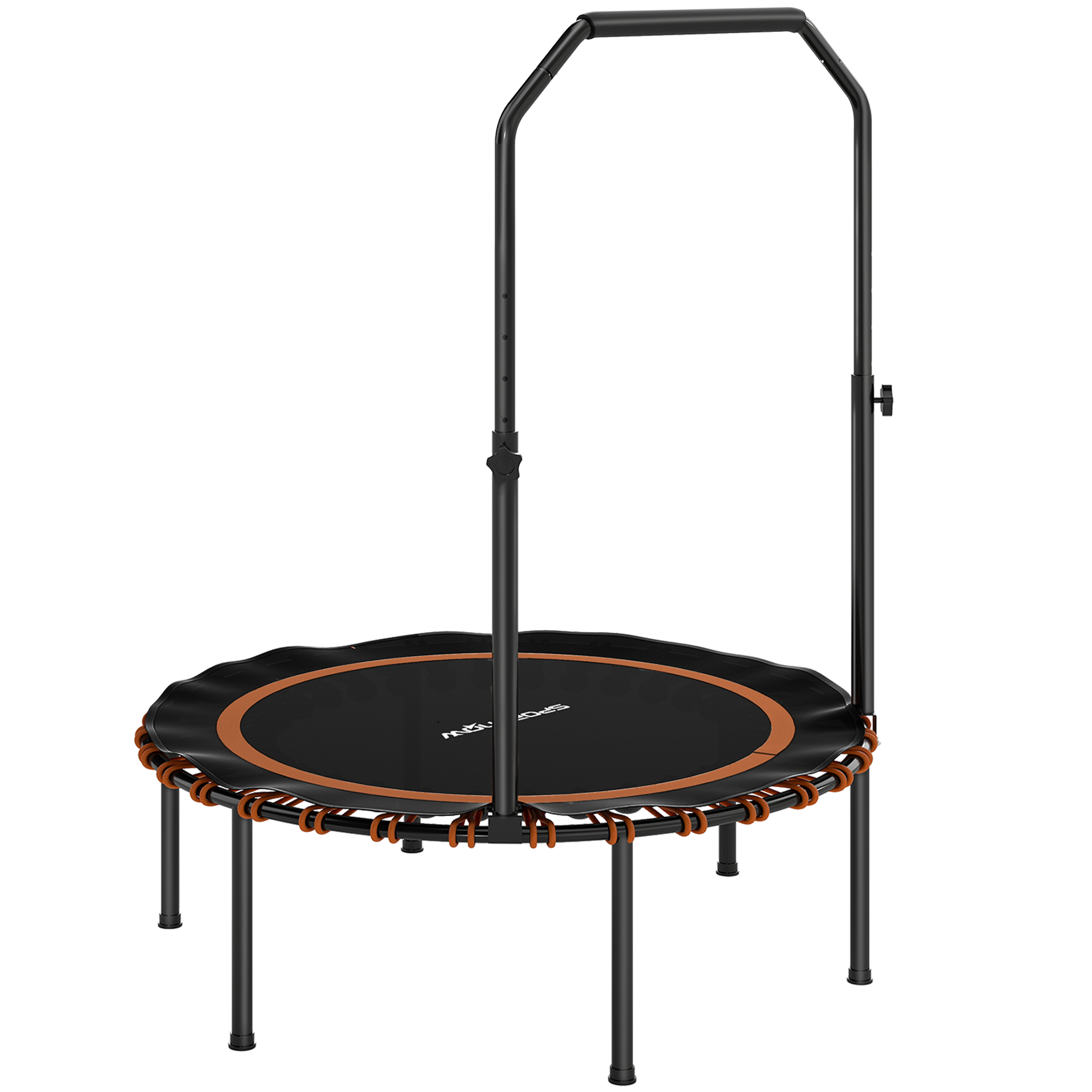 TALMOR Fitness Trampoline Steel Foldable Rebounder with Handle - Orange - Life Essentials