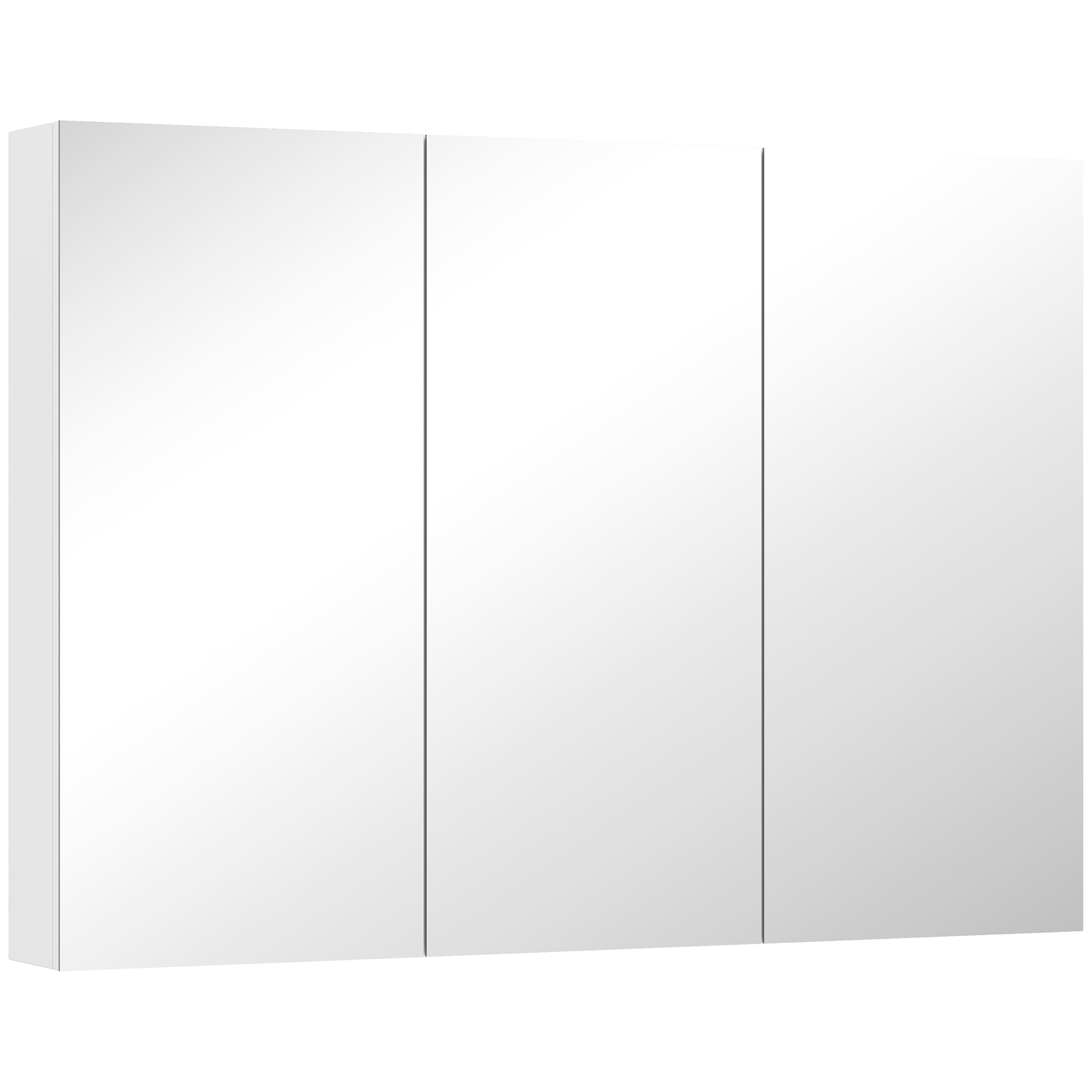 HALRIC 3 Mirror Bathroom Storage Cabinet Wooden - White - Life Essentials