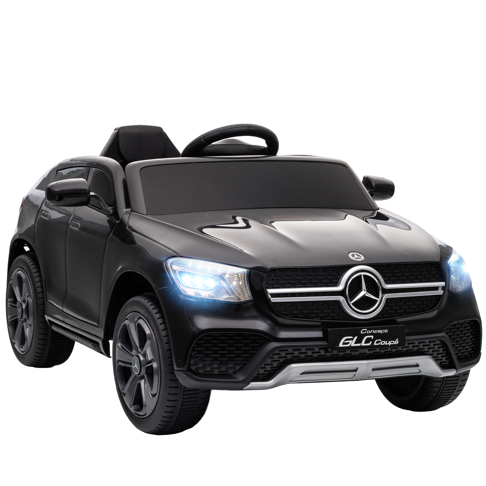 AIVAGO Mercedes-Benz GLC Kids Ride On Car with Remote, MP3 & LED - Black - Life Essentials
