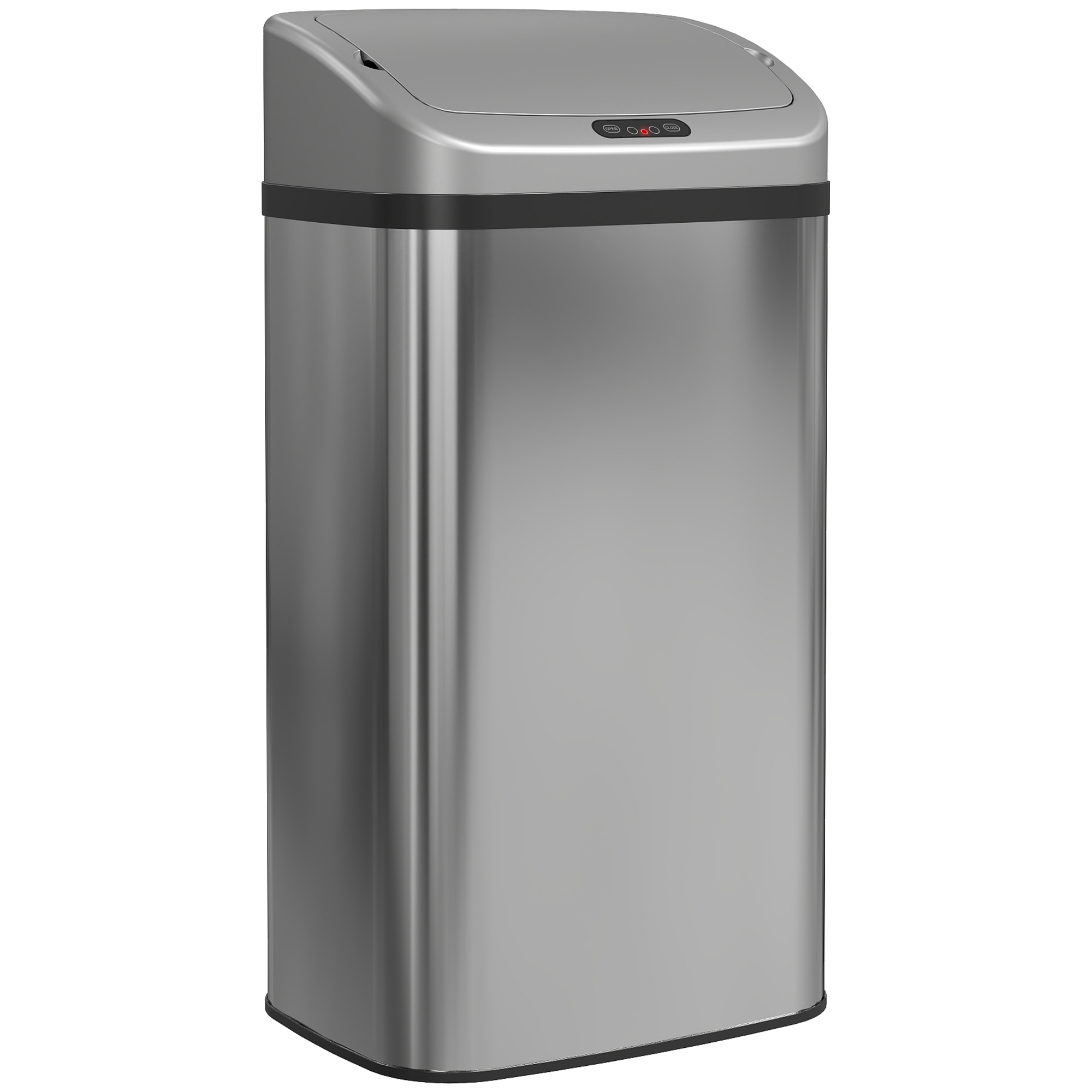 SALREN Kitchen Rubbish Sensor Bin ABS Stainless Steel Automatic 48L - Silver - Life Essentials