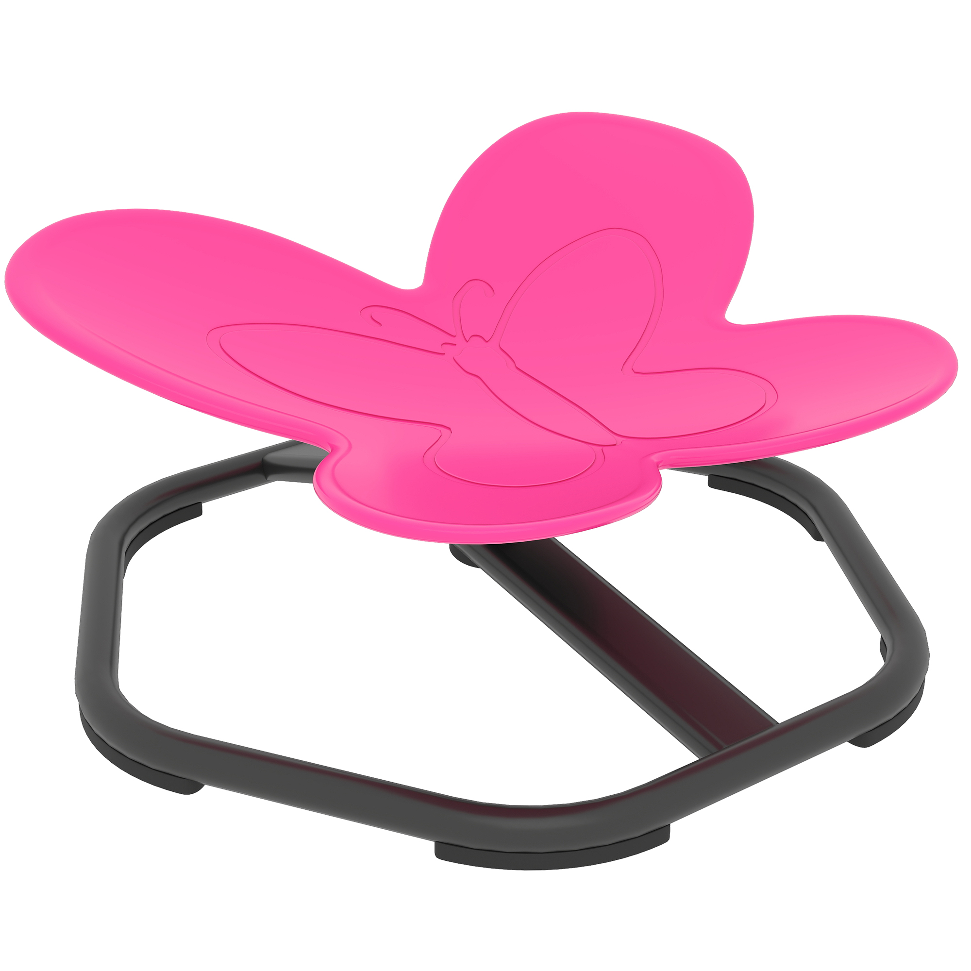 ARVON Butterfly Spinning Kids Swivel Chair - Pink - Life Essentials