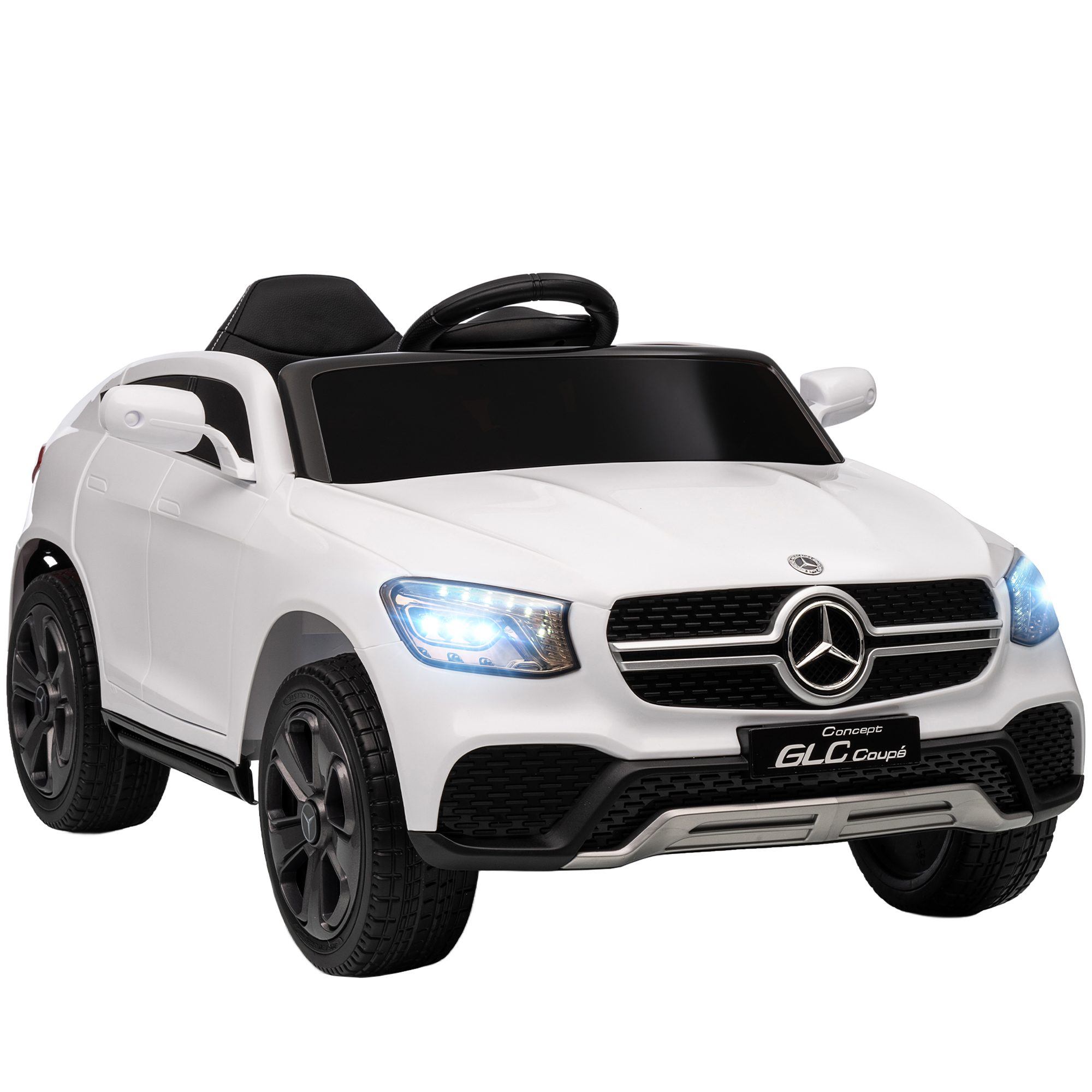 AIVAGO Mercedes-Benz GLC Kids Ride On Car with Remote, MP3 & LED - White - Life Essentials