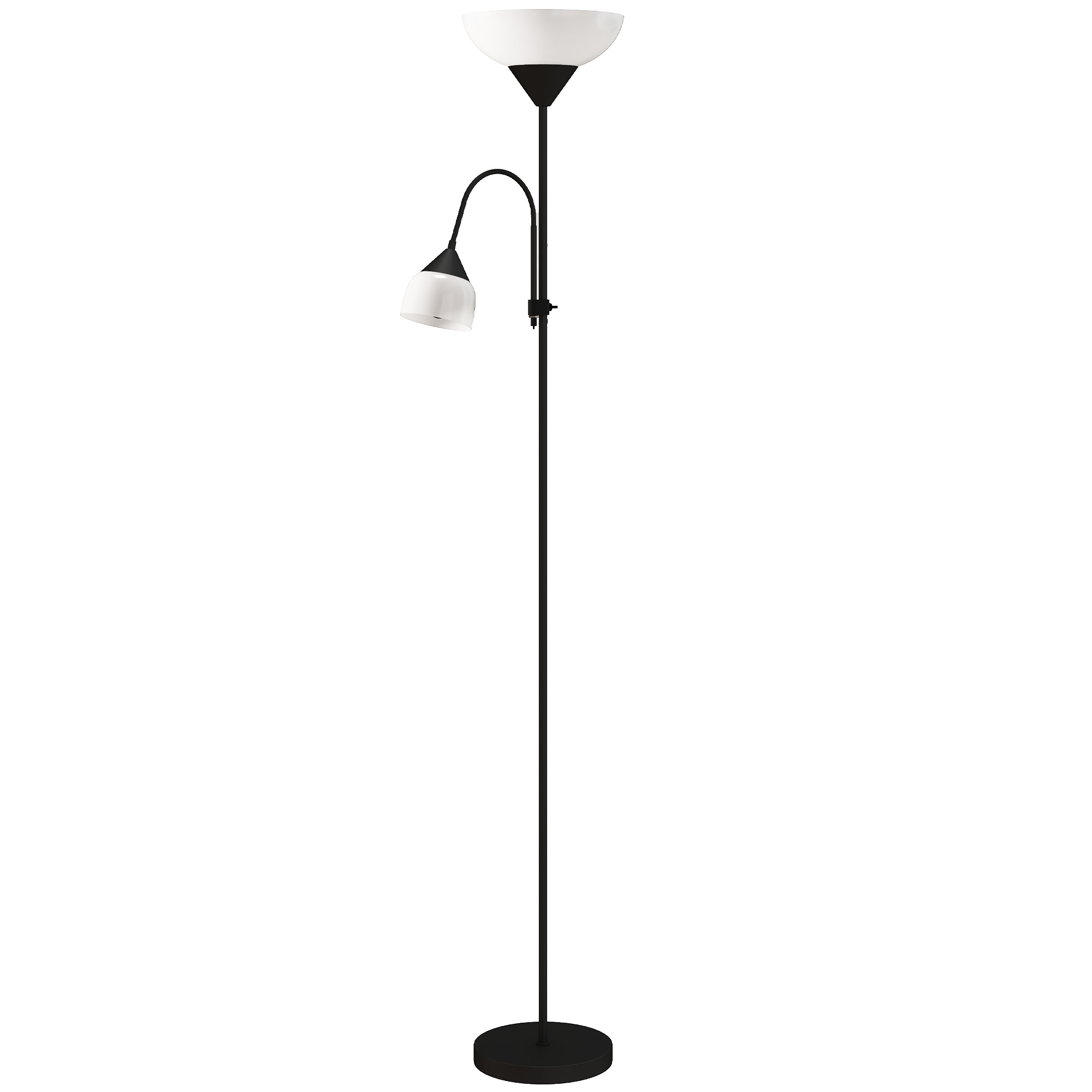 TORVIN LED Floor Lamp Standing Lamp Adjustable Gooseneck 180cm - Black - Life Essentials