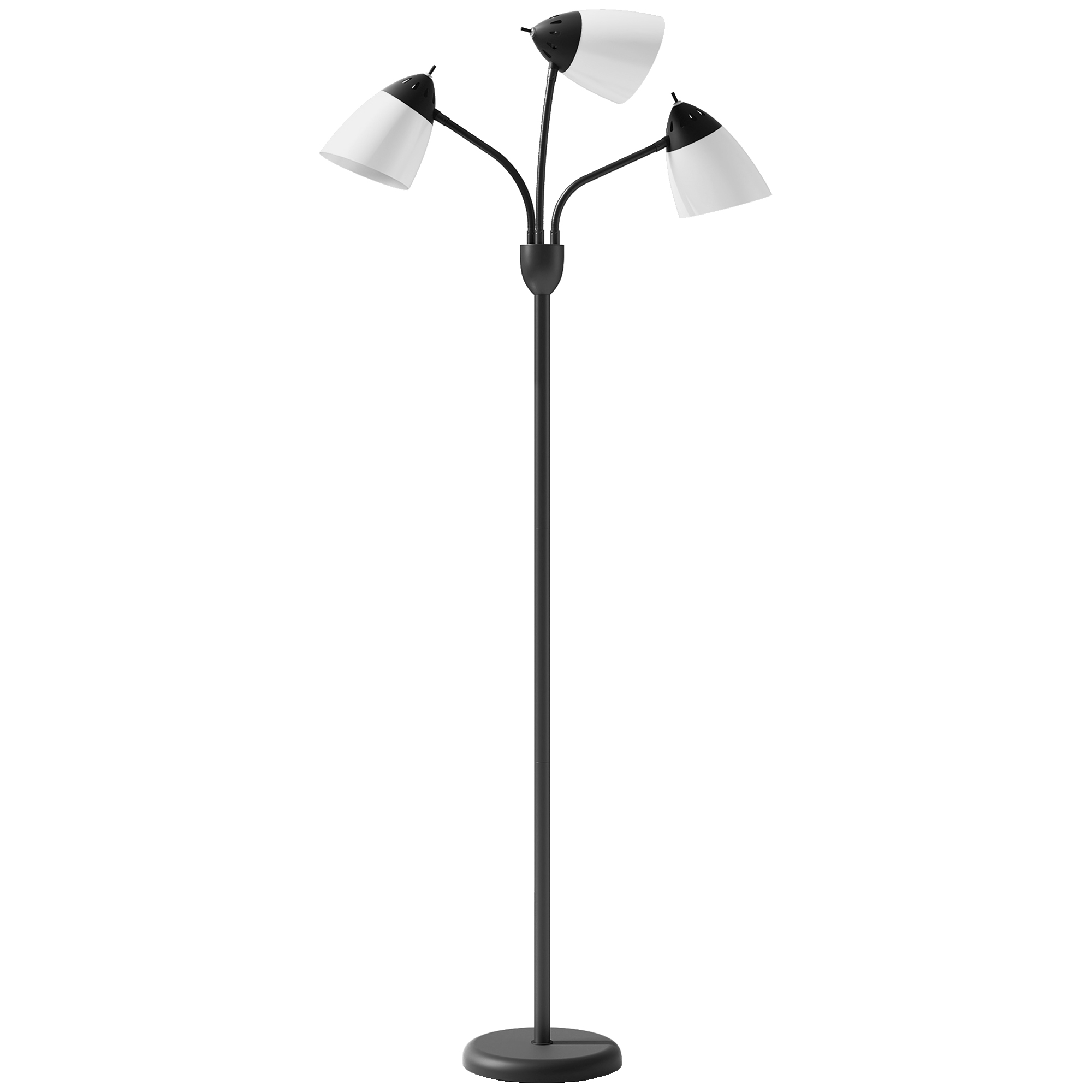 TRAZE Floor Lamp Steel Arc Tree Lamp with Adjustable Rotating Lights - Black - Life Essentials