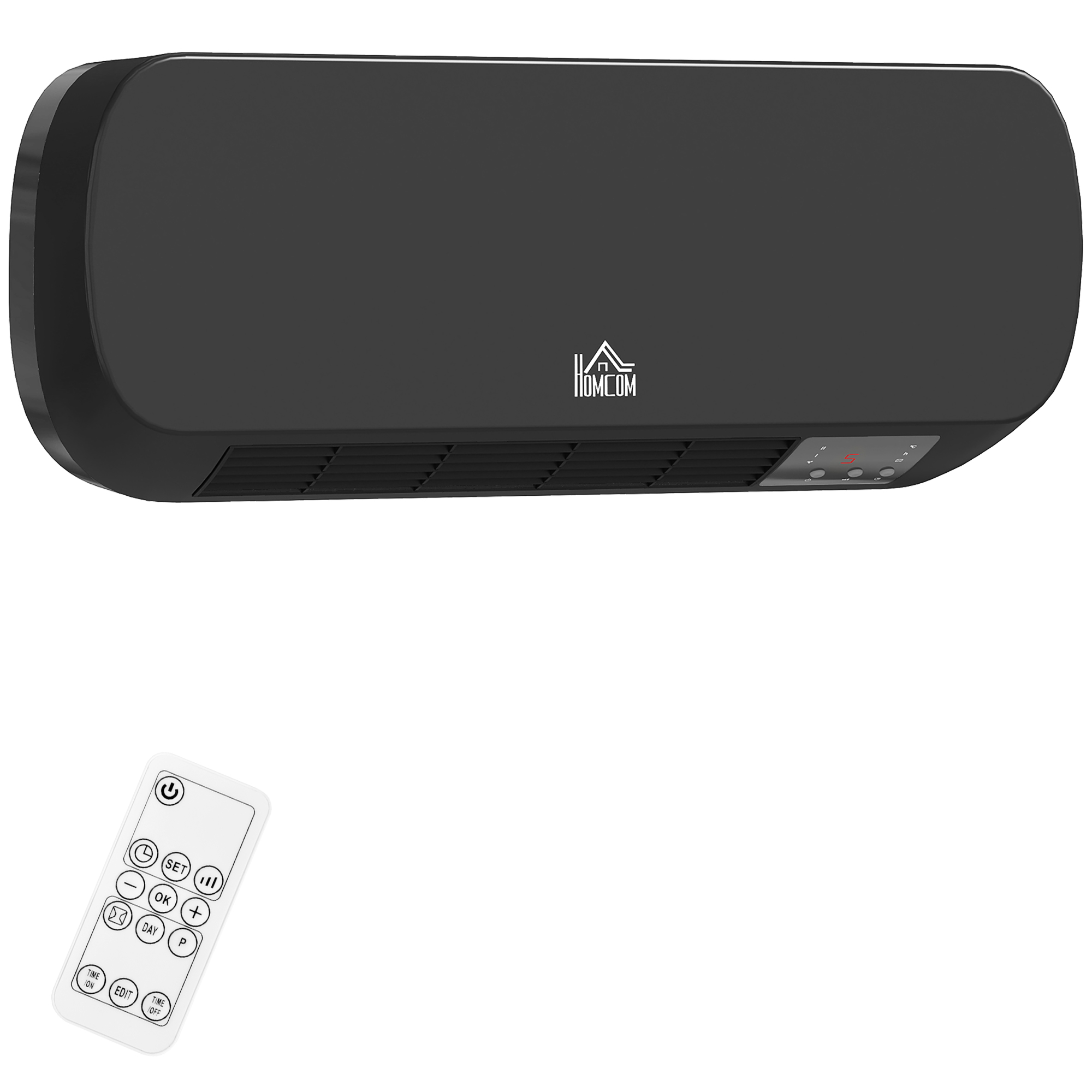 ELVAR Space Heater ABS Wall Mounted Ceramic - Black - Life Essentials
