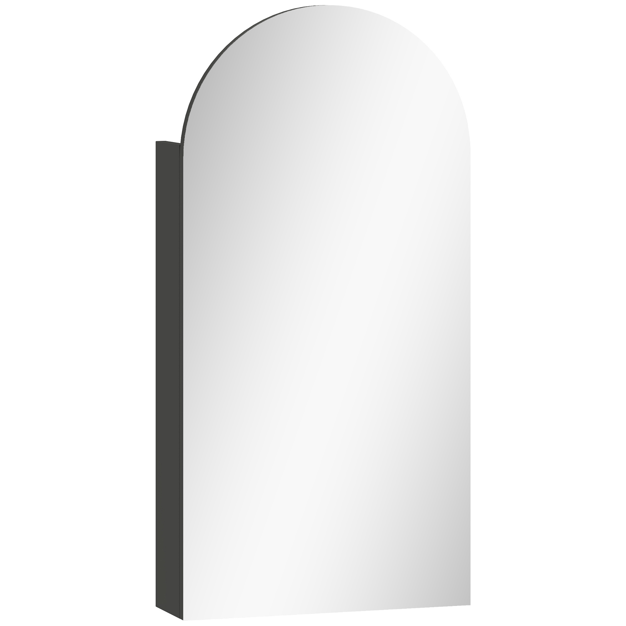 HALEN Mirror Cabinet Wooden Arched Bathroom Cabinet - Black - Life Essentials