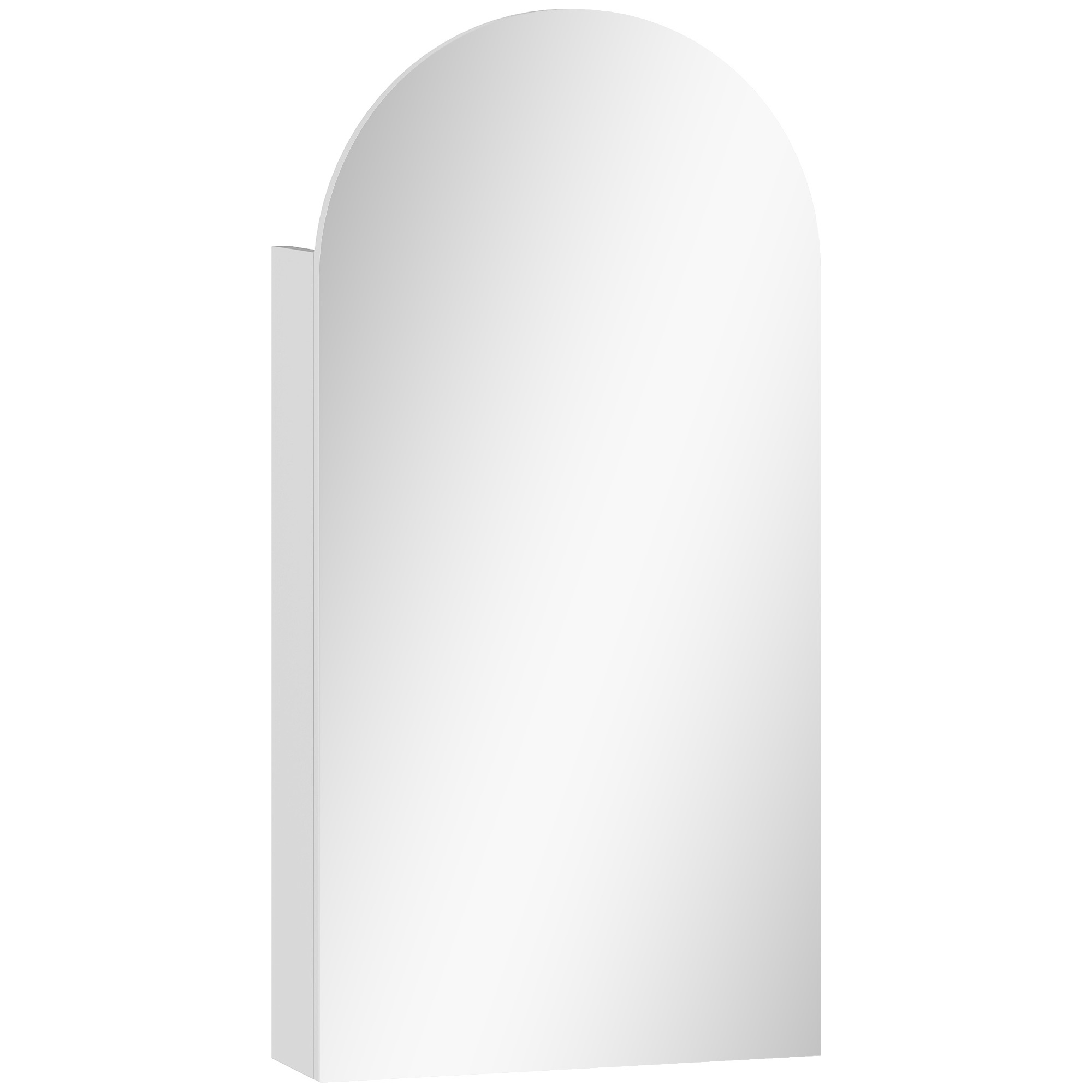 HALEN Mirror Cabinet Wooden Arched Bathroom Cabinet - White - Life Essentials