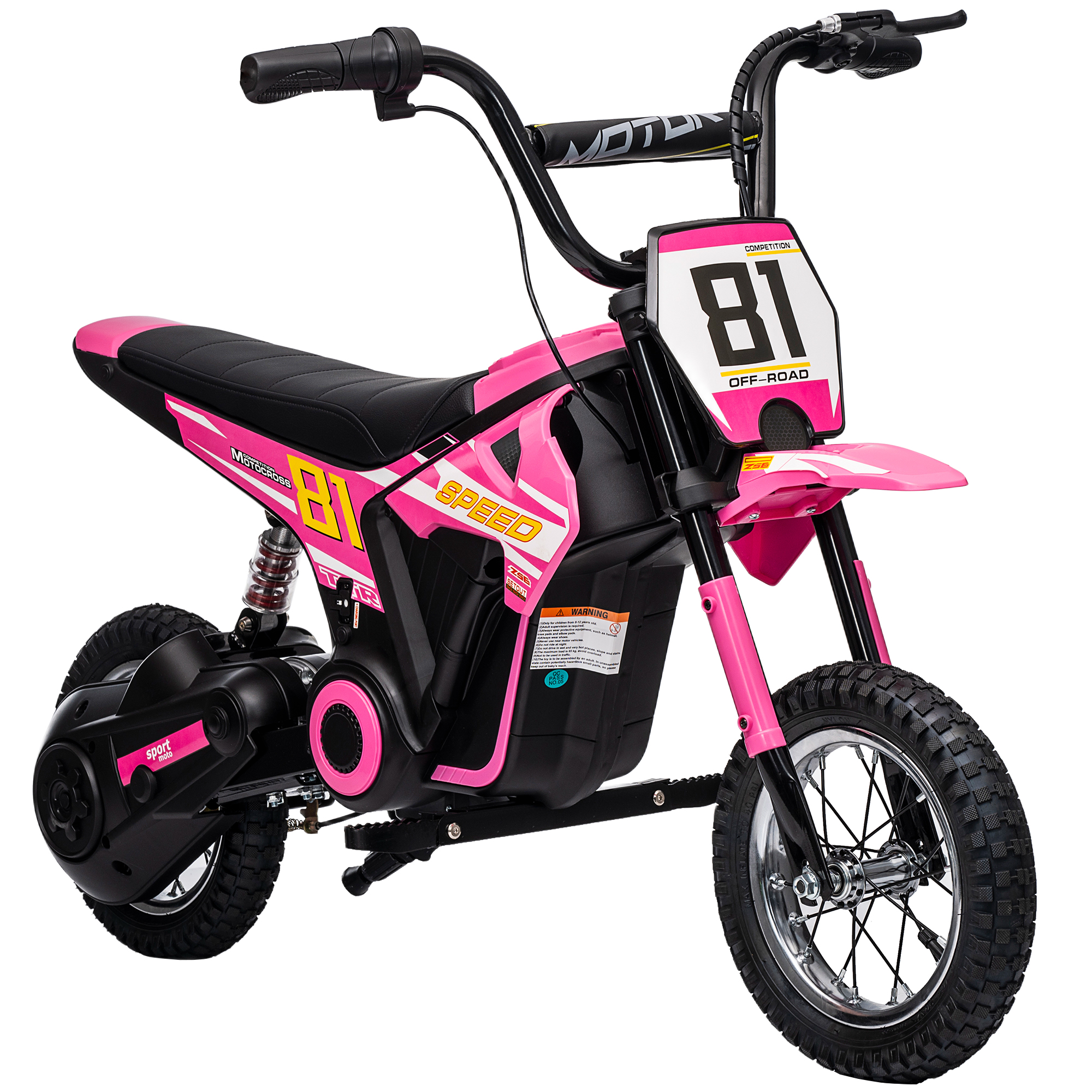 BELVRA Kids Electric Motorbike 24V with 3 Gear Speeds - Pink - Life Essentials