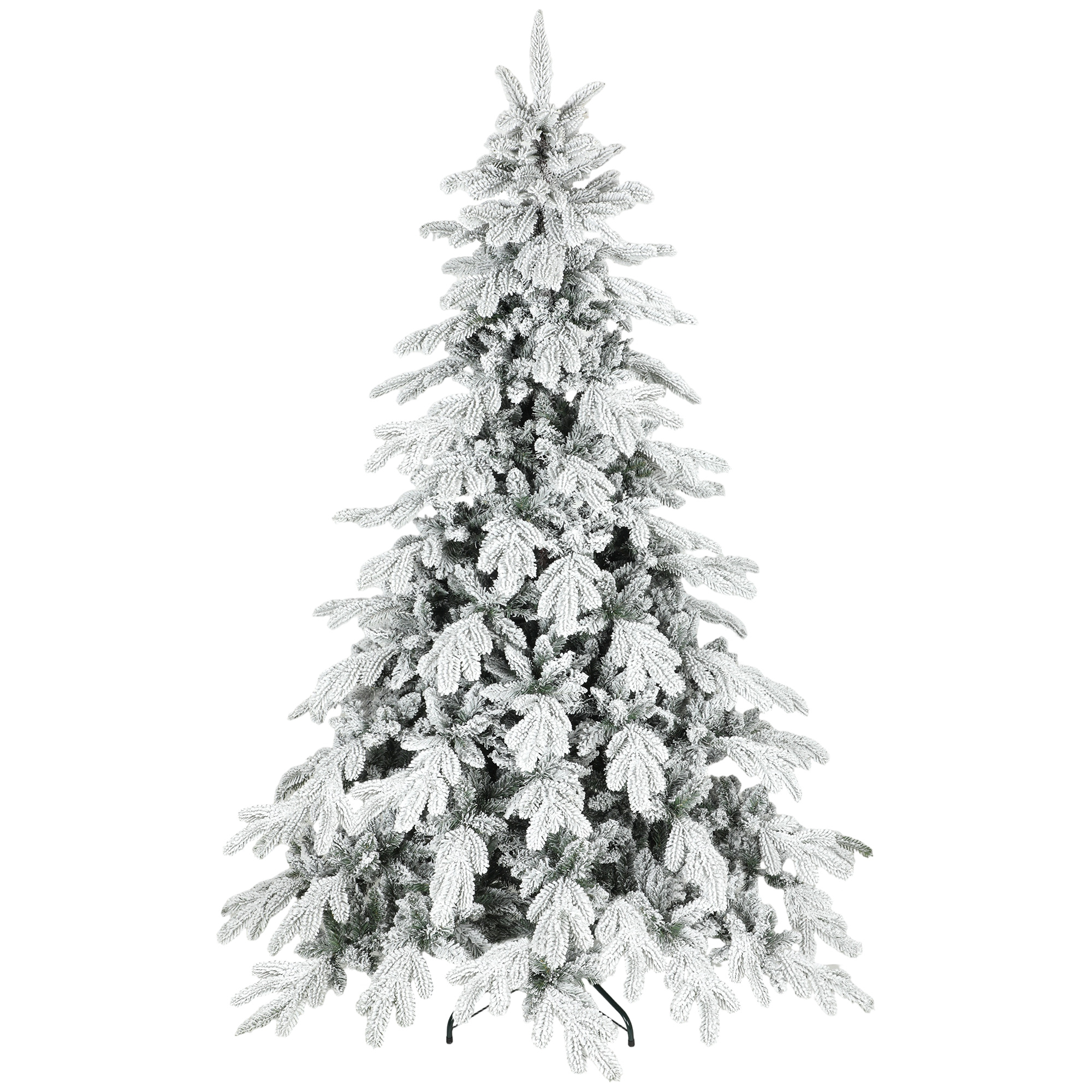YENTON Super Flocked Christmas Tree Plastic 7ft - Green - Life Essentials