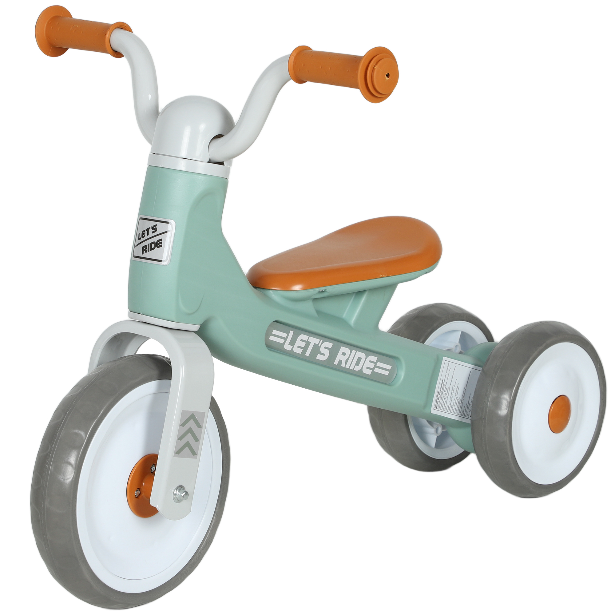 VERSTON Toddler Balance Bike Metal 3 Wheel Indoor Outdoor - Green - Life Essentials