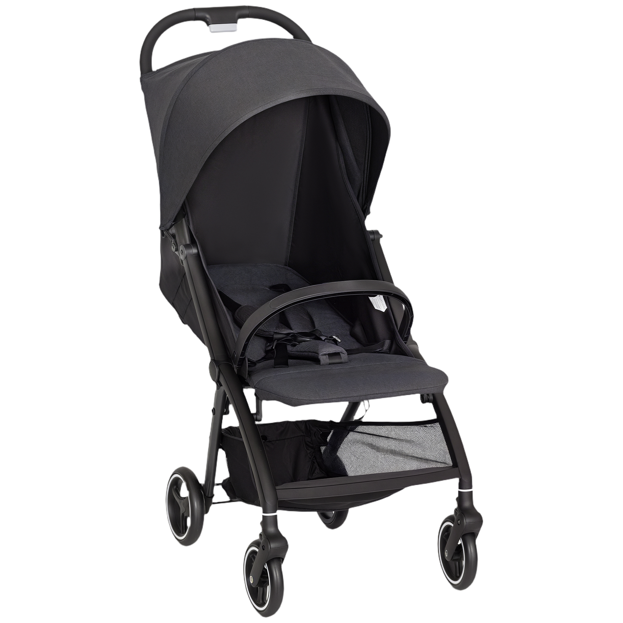 CORIN Baby Travel Stroller Metal Compact Lightweight Compact Buggy with Canopy - Dark Grey - Life Essentials