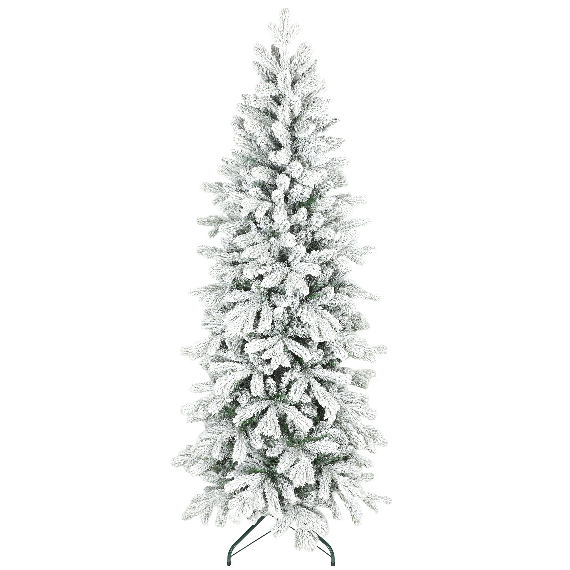 MARVIK Flocked Artificial Christmas Tree Plastic 6ft - Green - Life Essentials