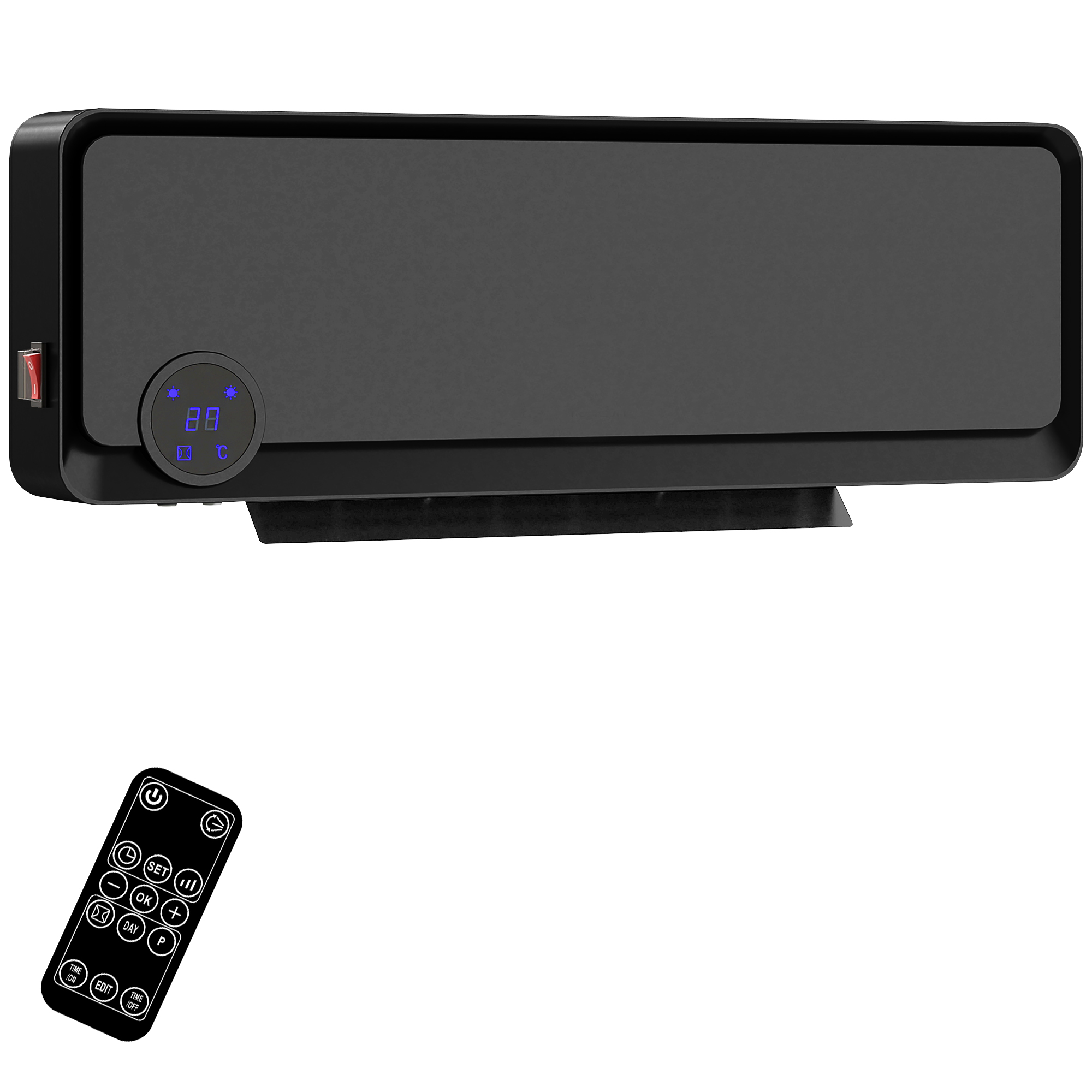 ELDRIN Space Heater Wall Downflow Electric - Black - Life Essentials