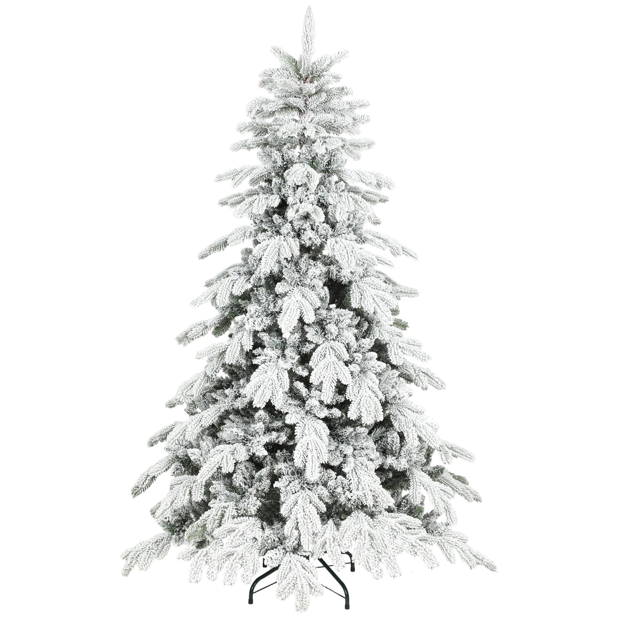 YENTON Super Flocked Christmas Tree Plastic 6ft - Green - Life Essentials