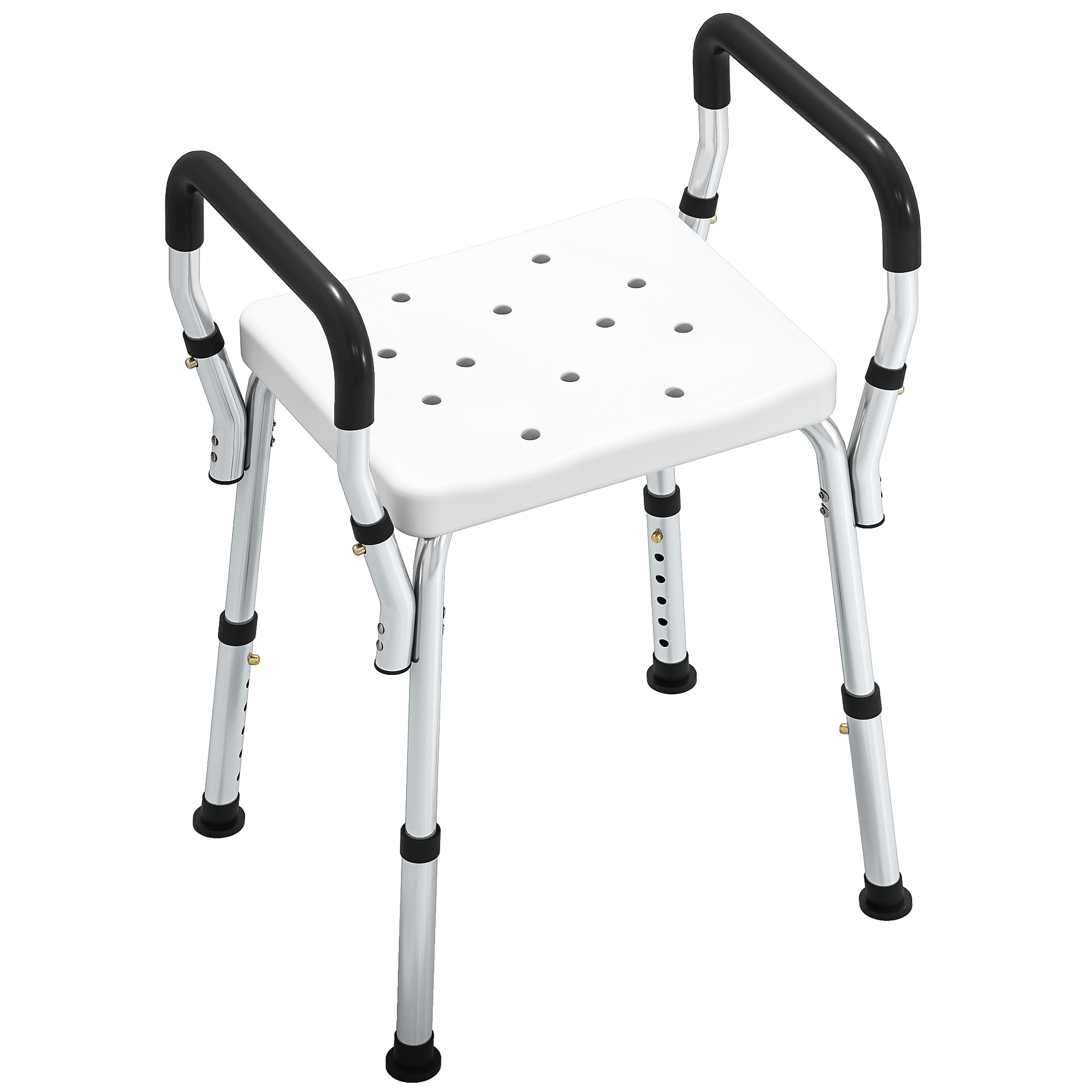 CORVIK Bath Seat Aluminium Adjustable Frame - White - Life Essentials