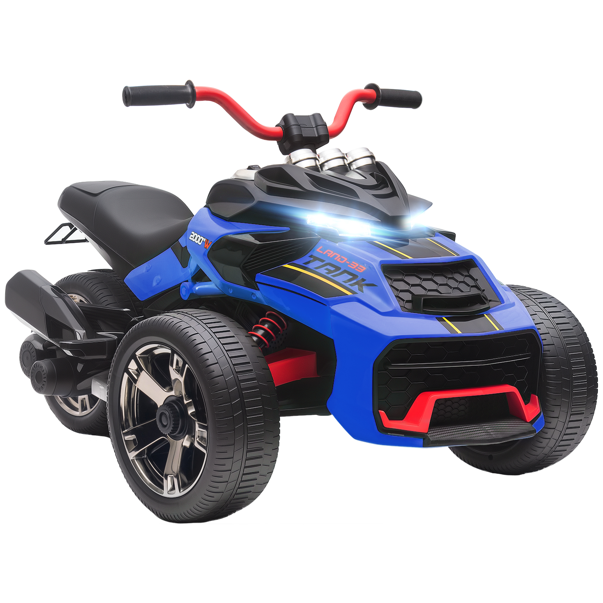 BOVEN Kids Electric Ride On Car Plastic 12V 3 Wheeler - Blue - Life Essentials