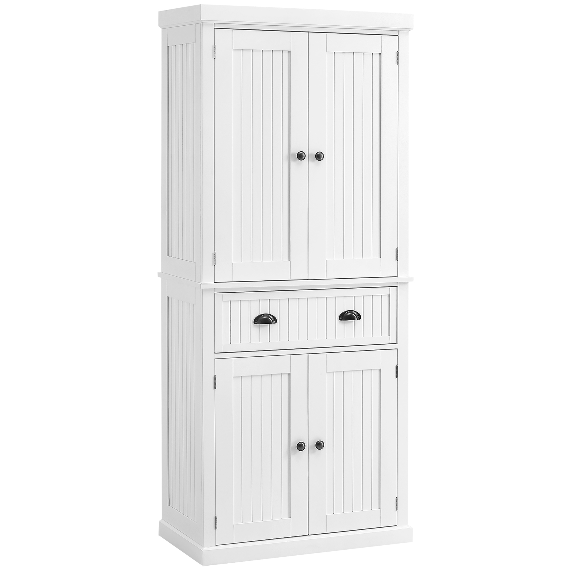 HILVEN Wooden Kitchen Cabinet Cupboard with Drawer - White - Life Essentials