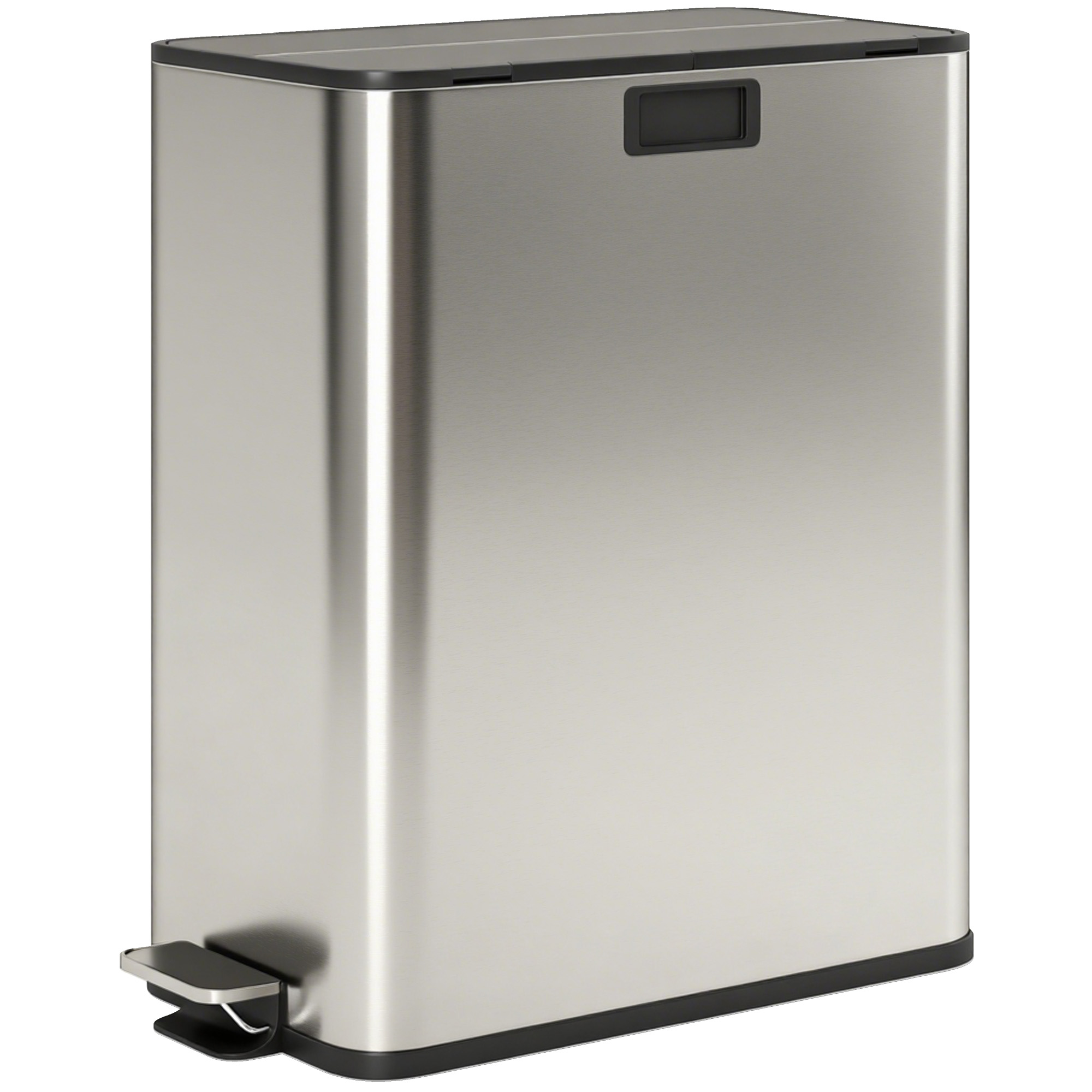 SALRIC Dual Pedal Kitchen Rubbish Bin Stainless Steel - Silver Tone - Life Essentials