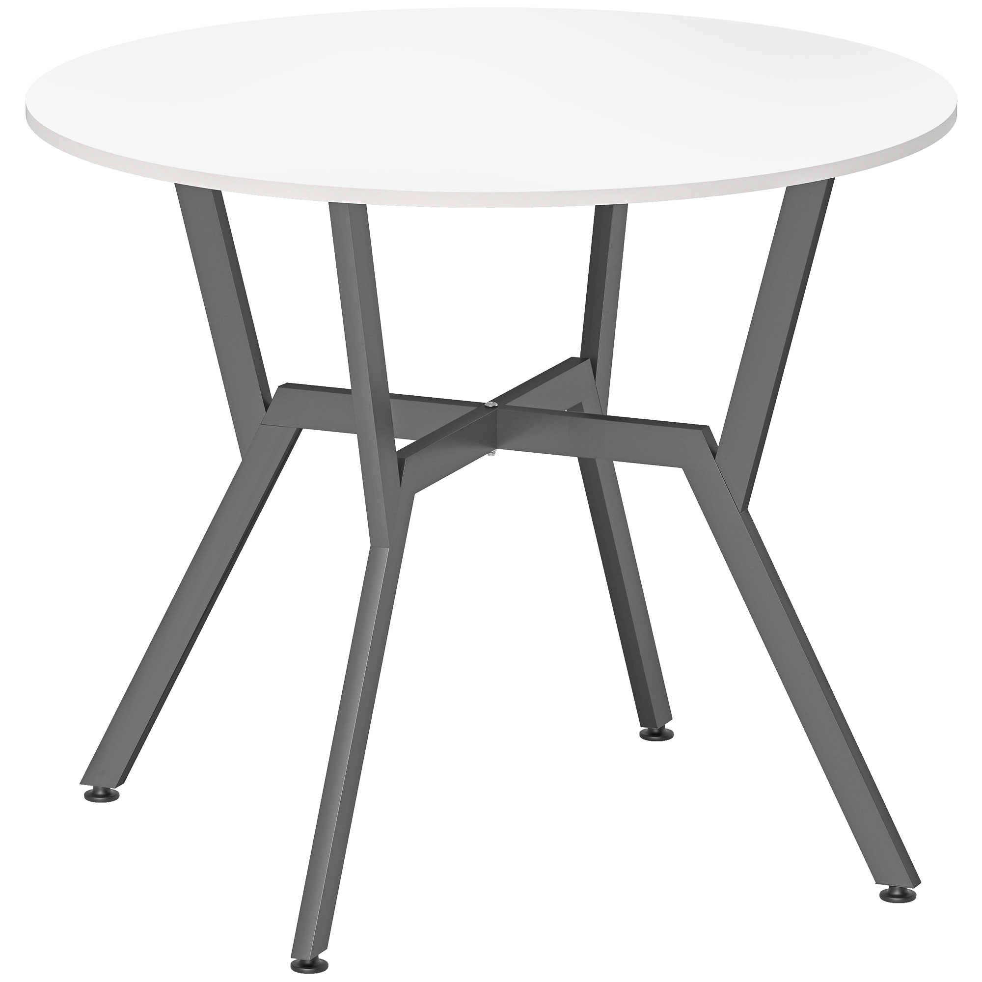 ILVIA Round Dining Table - High Gloss White - Life Essentials