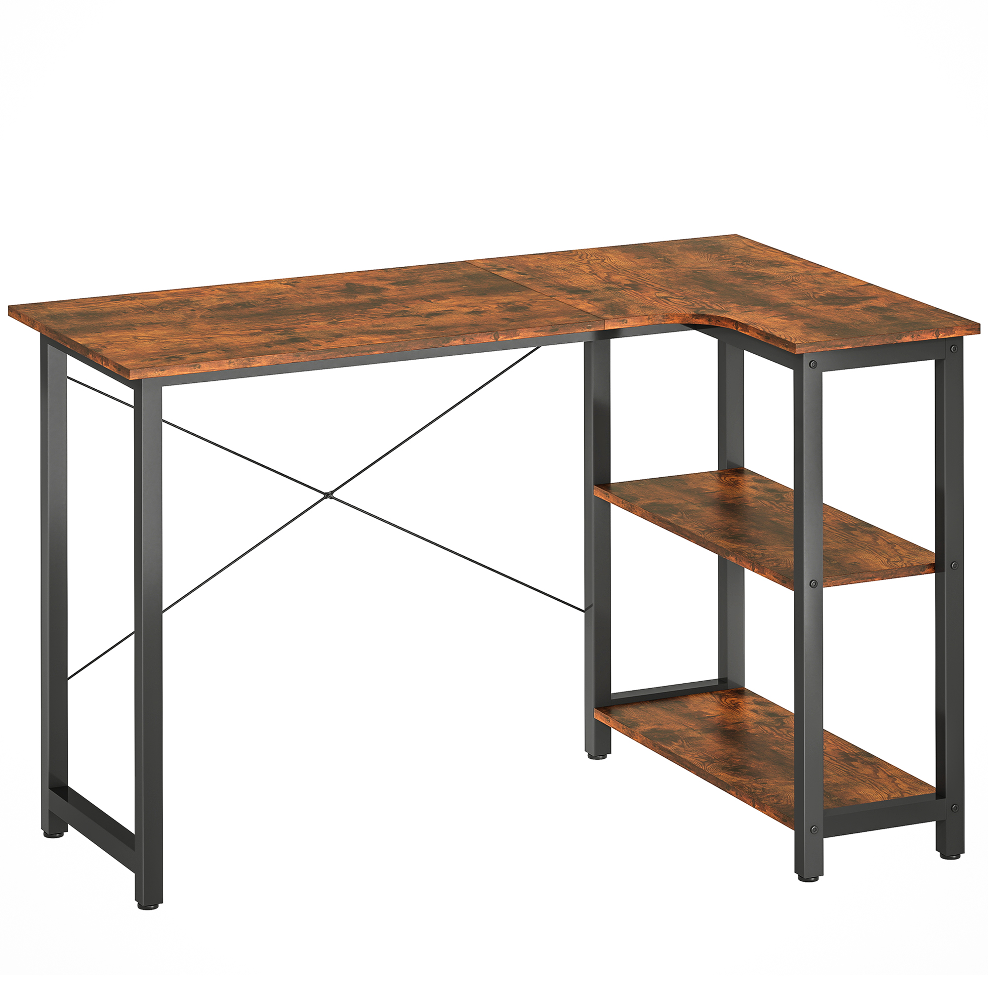 ISTREN L Shaped Computer Desk - Brown - Life Essentials