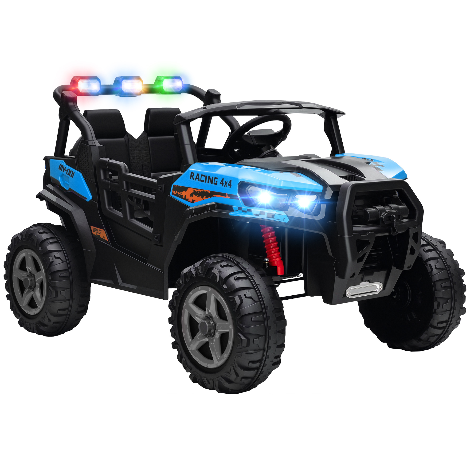 CALVE Electric Ride On Car 2 Seater Remote Controlled - Blue - Life Essentials