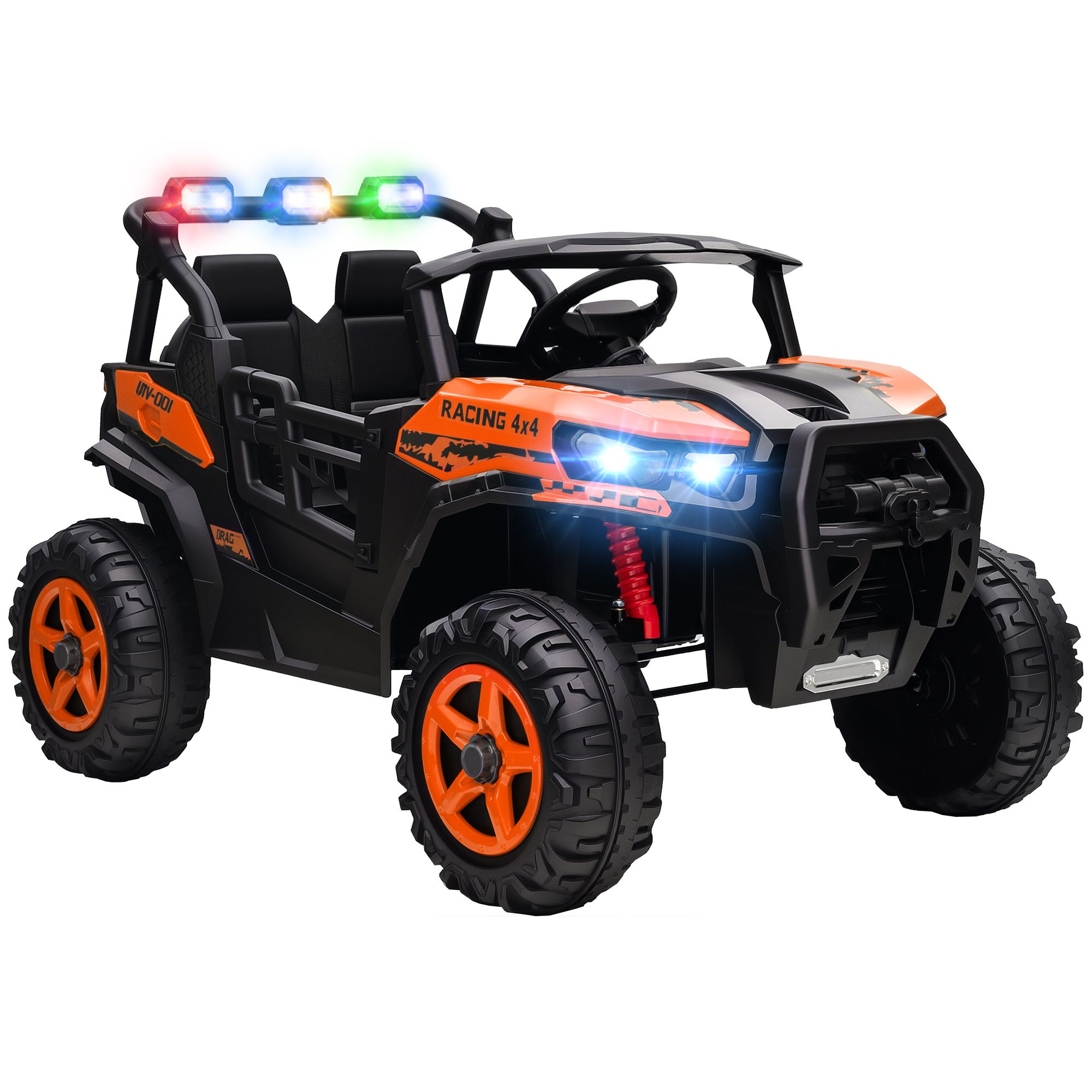 CALVE Electric Ride On Car 24V 2 Seater Kids Car - Orange - Life Essentials