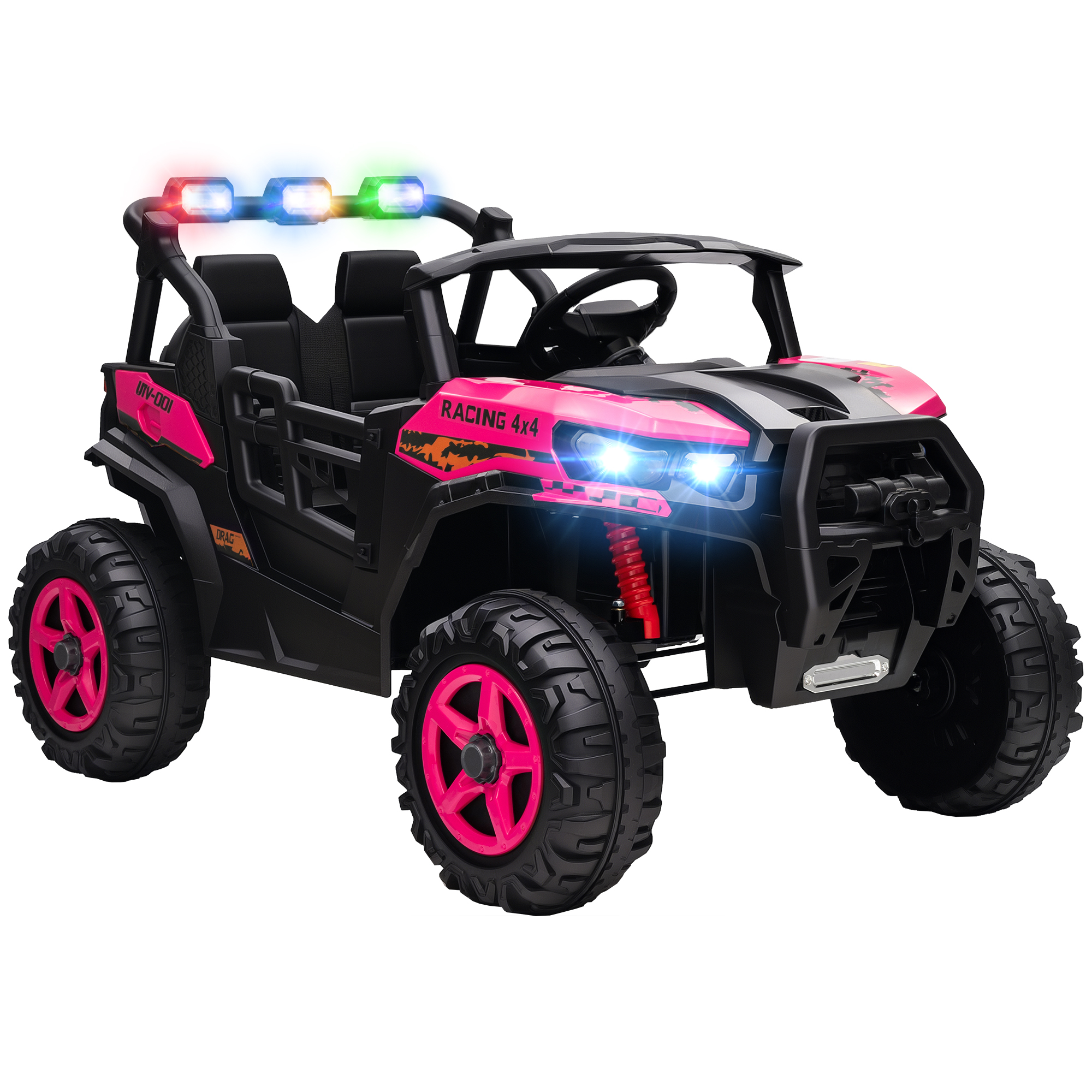 CALVE Electric Ride On Car 24V 2 Seater Kids Car - Pink - Life Essentials