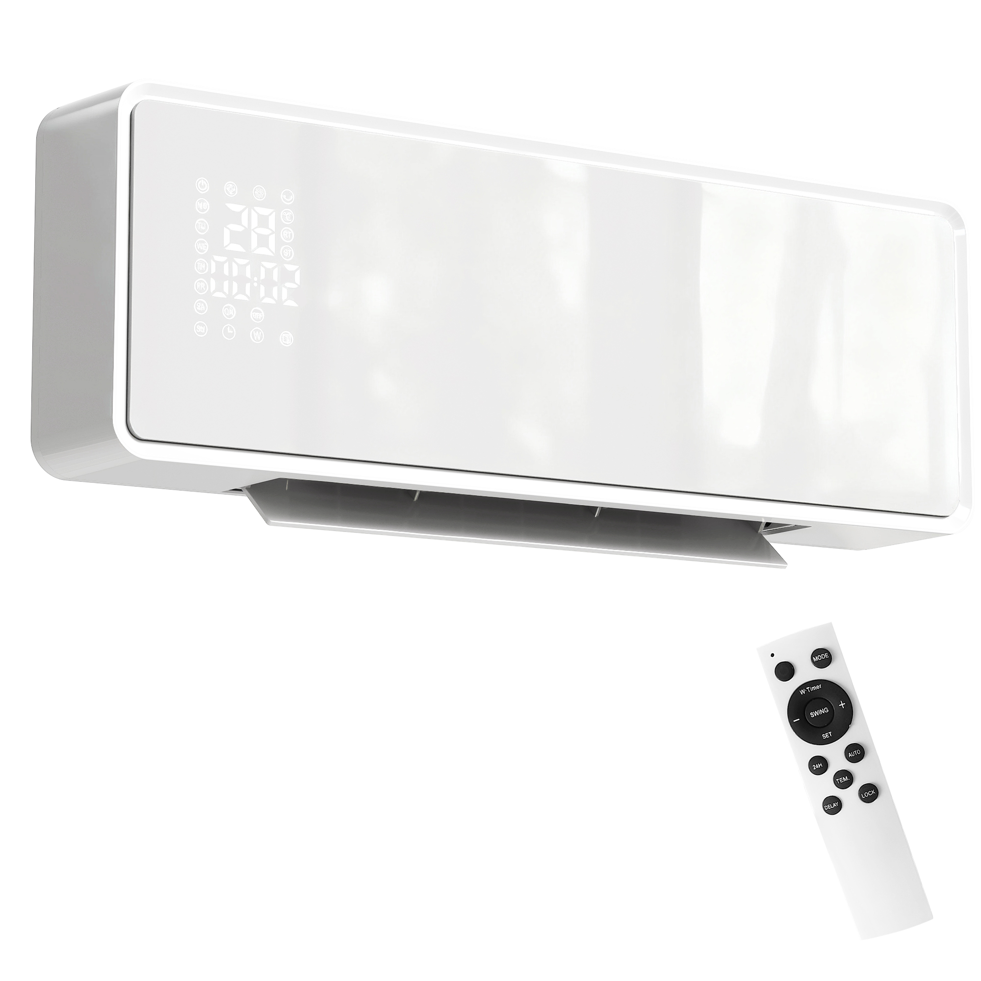 ENLON Electric Heater ABS Ceramic Wall Mounted - White - Life Essentials