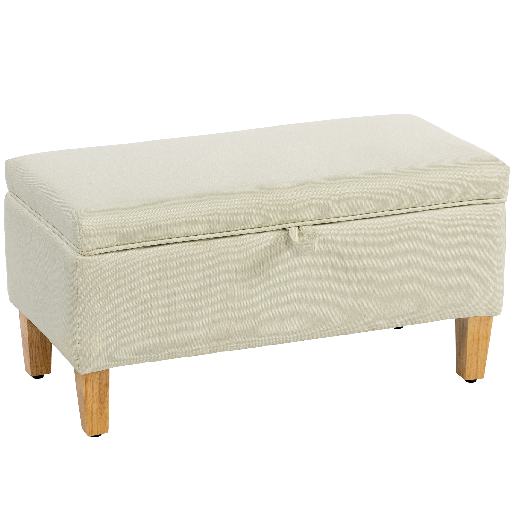 JOWEN Linen Ottoman Storage Bench Large - Beige - Life Essentials